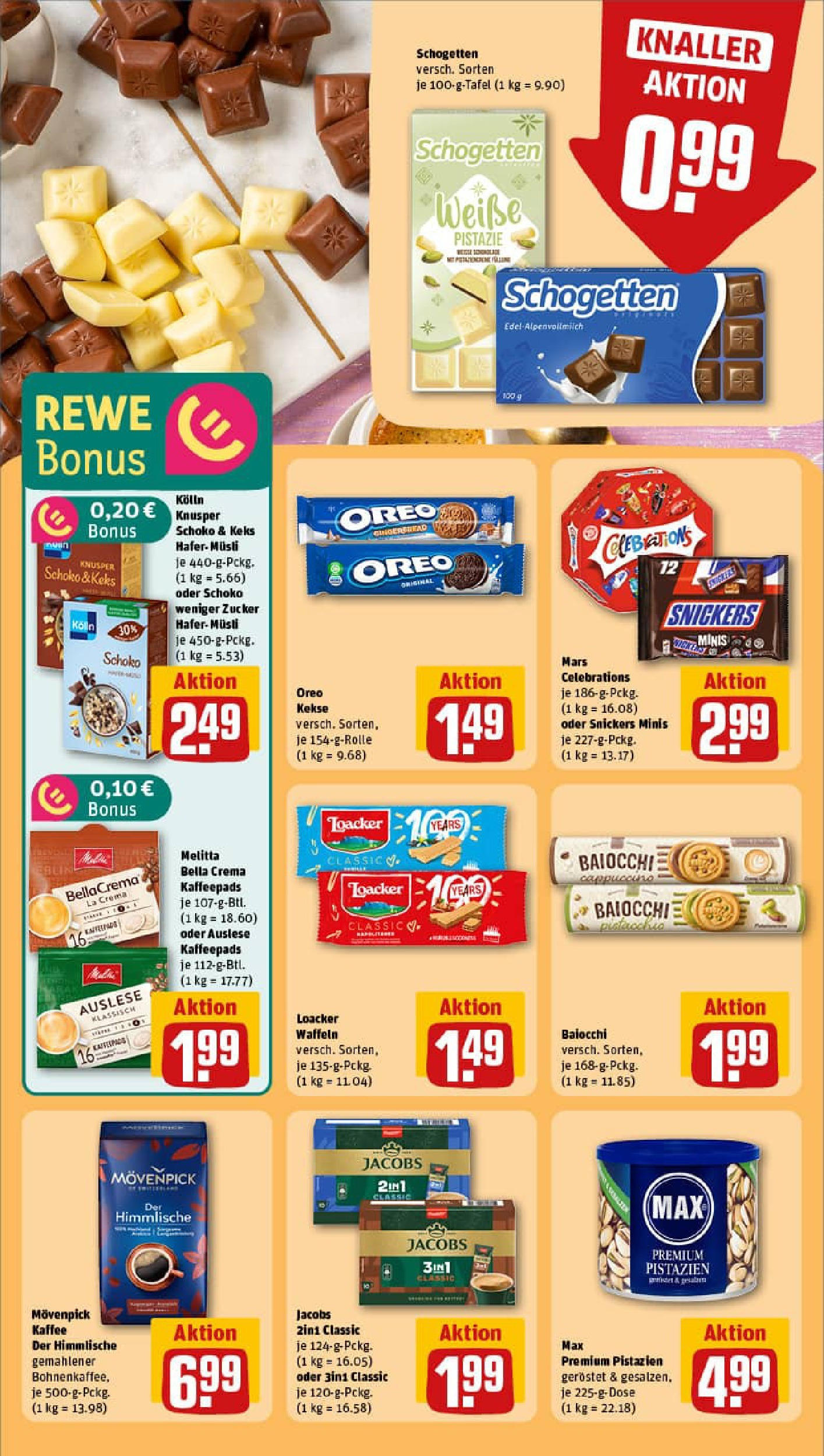 REWE Prospekt ab 24.08.2025 zum Blättern » Angebote | Seite: 22 | Produkte: Kolln, Kaffee, Waffeln, Schogetten REWE Prospekt ab 24.08.2025 zum Blättern » Angebote | Seite: 22 | Produkte: Kolln, Kaffee, Waffeln, Schogetten