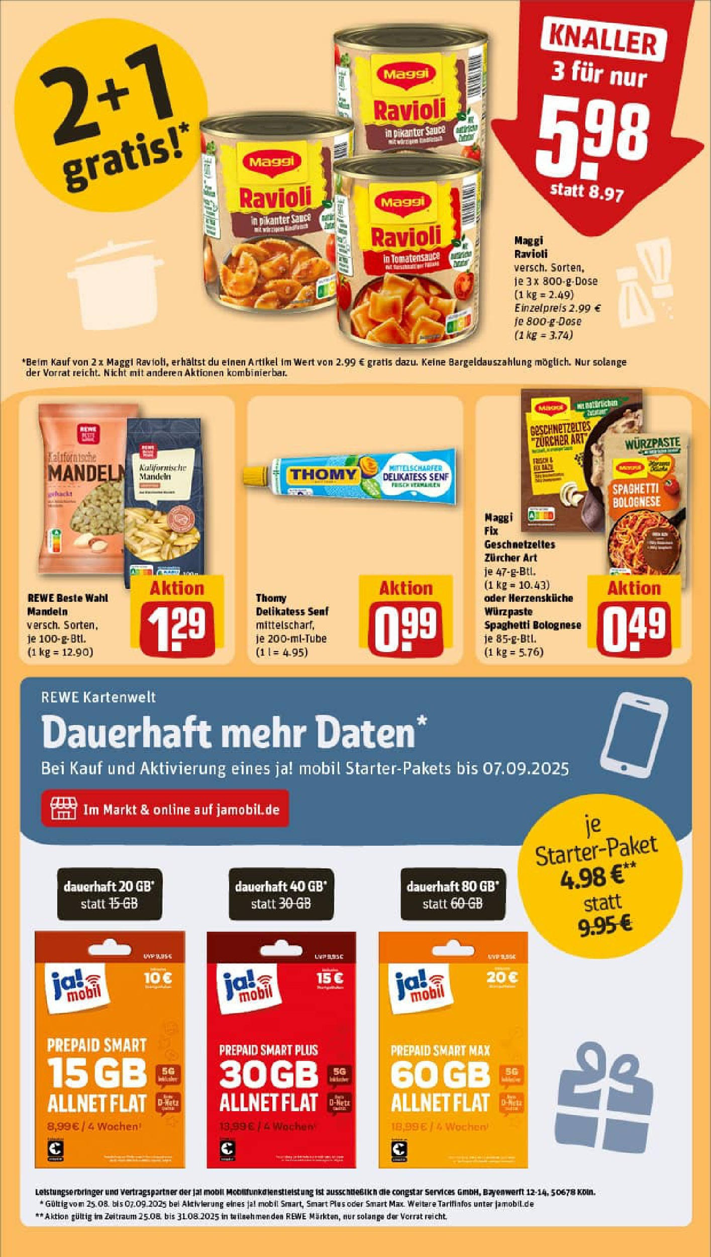 REWE Prospekt ab 24.08.2025 zum Blättern » Angebote | Seite: 23 | Produkte: Maggi, Mandeln, Maggi fix REWE Prospekt ab 24.08.2025 zum Blättern » Angebote | Seite: 23 | Produkte: Maggi, Mandeln, Maggi fix