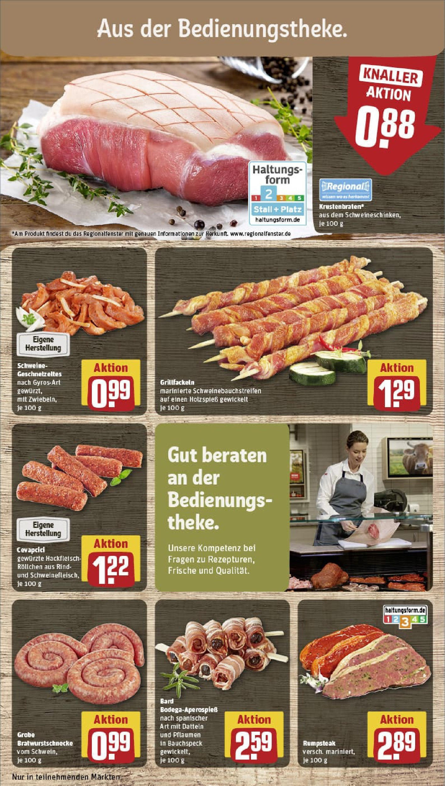 REWE Prospekt ab 24.08.2025 zum Blättern » Angebote | Seite: 10 | Produkte: Rumpsteak, Pflaumen, Cevapcici, Hackfleisch