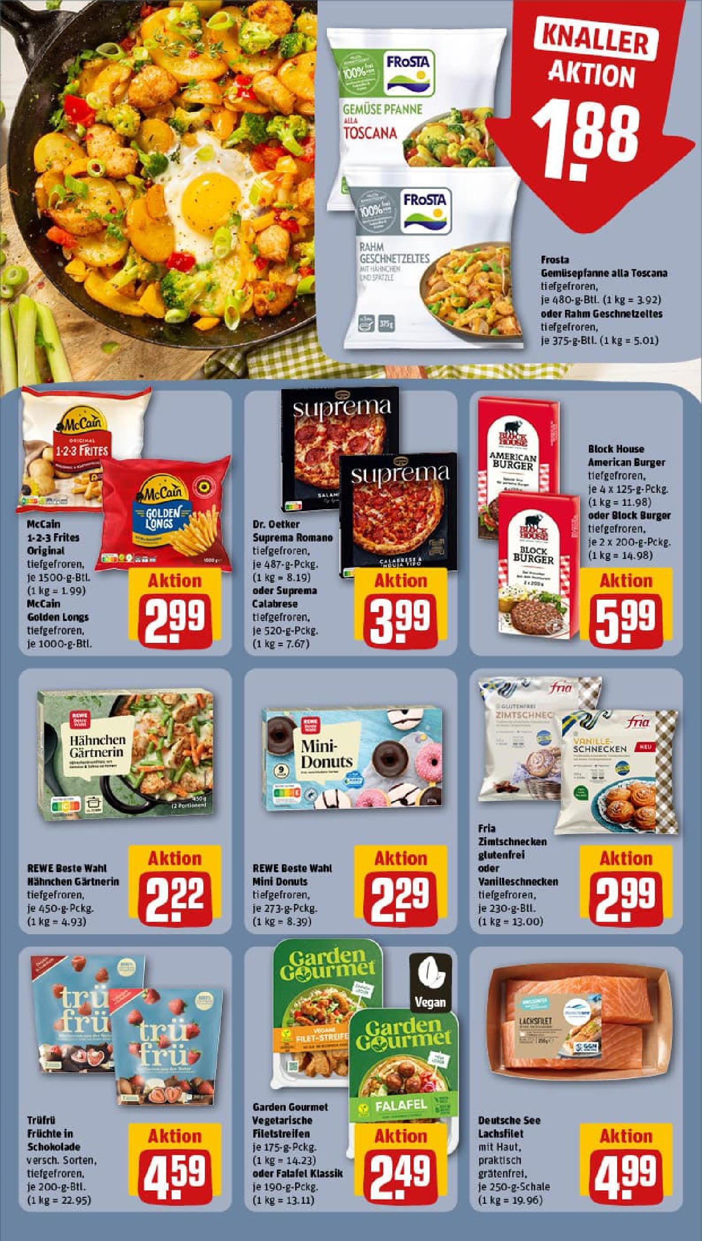 REWE Prospekt ab 24.08.2025 zum Blättern » Angebote | Seite: 12 | Produkte: Schokolade, Burger, McCain 123 Frites, Donuts