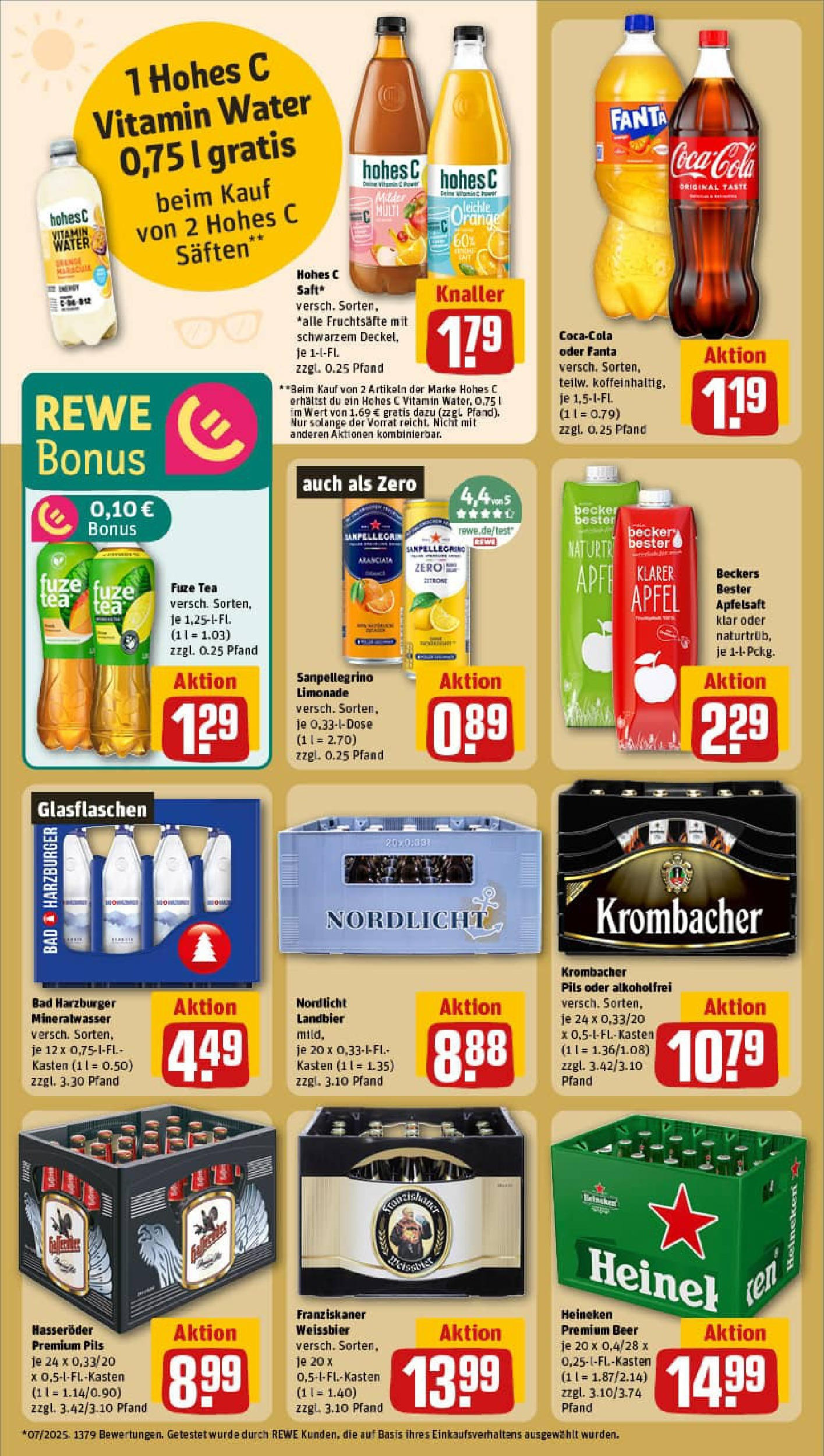 REWE Prospekt ab 24.08.2025 zum Blättern » Angebote | Seite: 16 | Produkte: Fanta, Pils, Äpfel, Mineralwasser