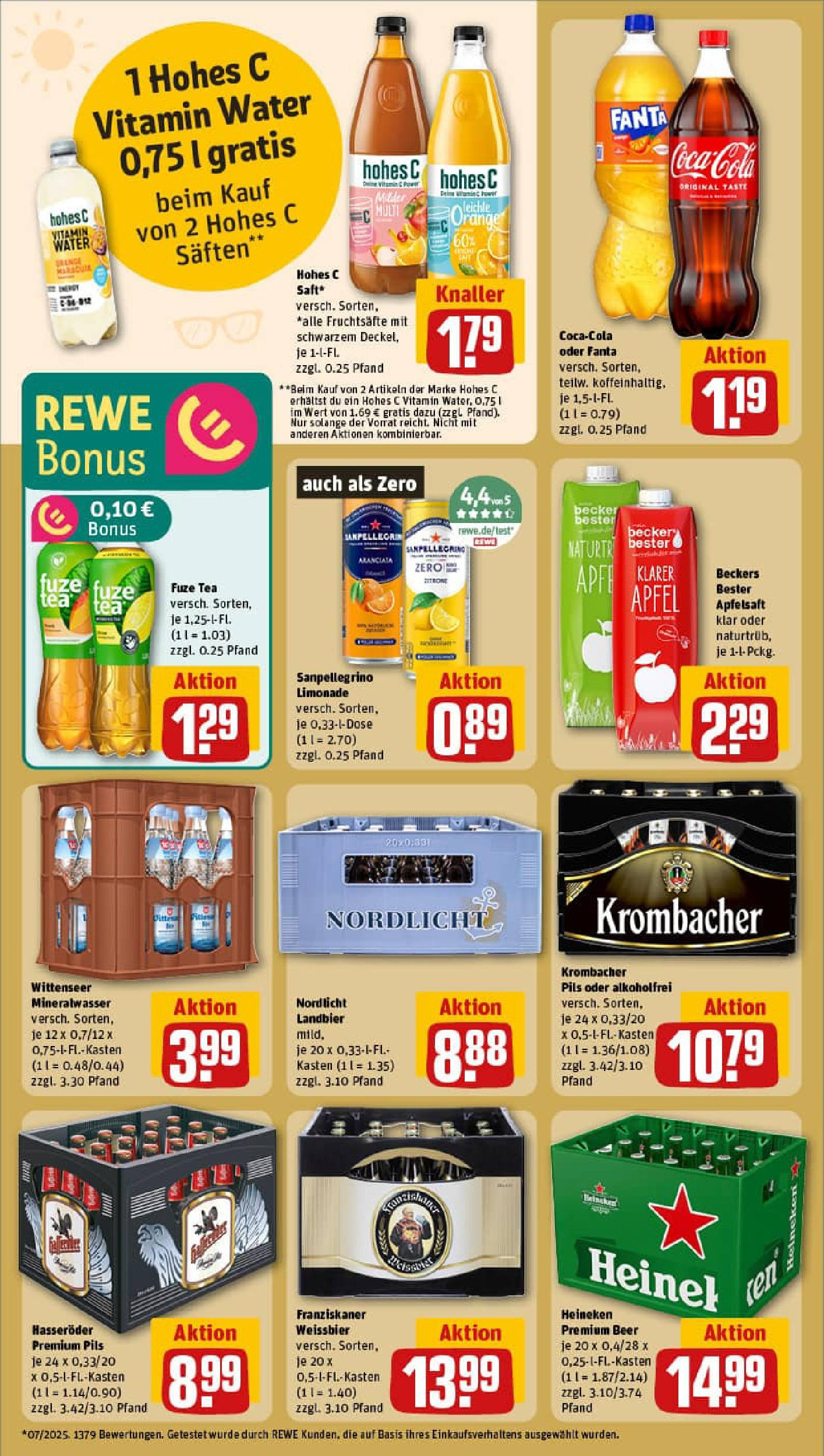 REWE Prospekt ab 24.08.2025 zum Blättern » Angebote | Seite: 18 | Produkte: Pils, Äpfel, Heineken, Hohes c REWE Prospekt ab 24.08.2025 zum Blättern » Angebote | Seite: 18 | Produkte: Pils, Äpfel, Heineken, Hohes c