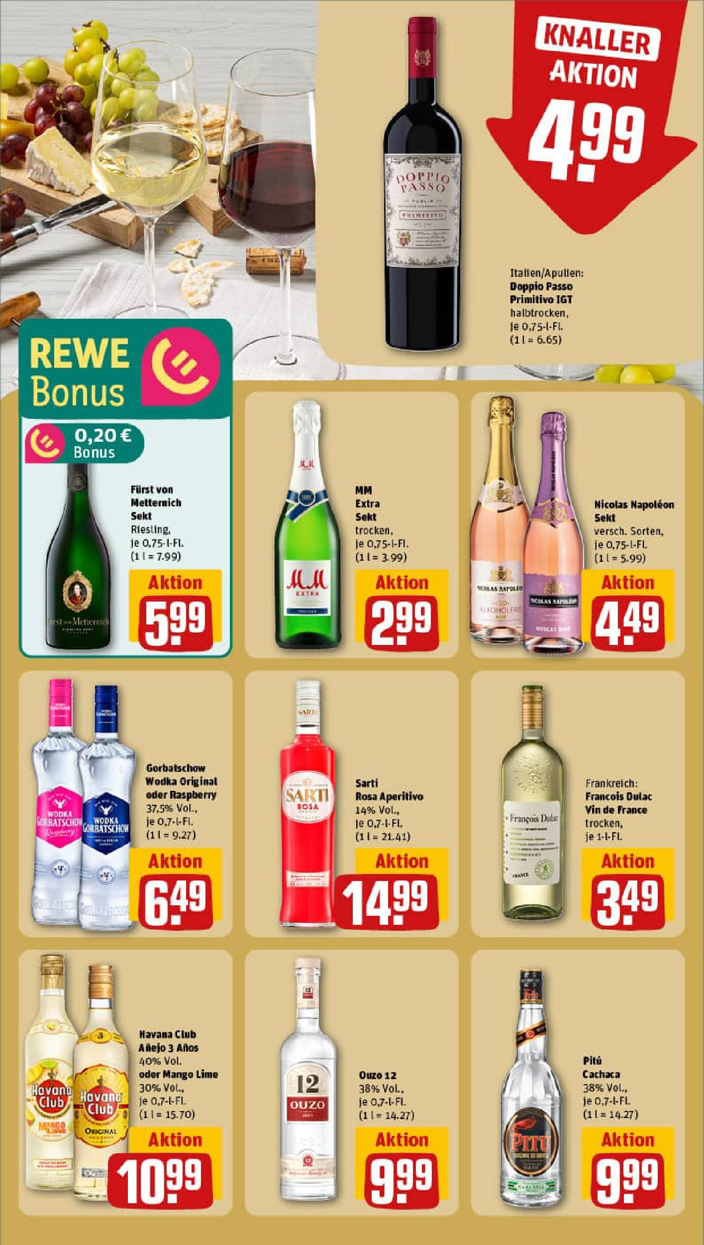 REWE Prospekt ab 24.08.2025 zum Blättern » Angebote | Seite: 19 | Produkte: Rum, Mango, Doppio Passo, Wodka REWE Prospekt ab 24.08.2025 zum Blättern » Angebote | Seite: 19 | Produkte: Rum, Mango, Doppio Passo, Wodka