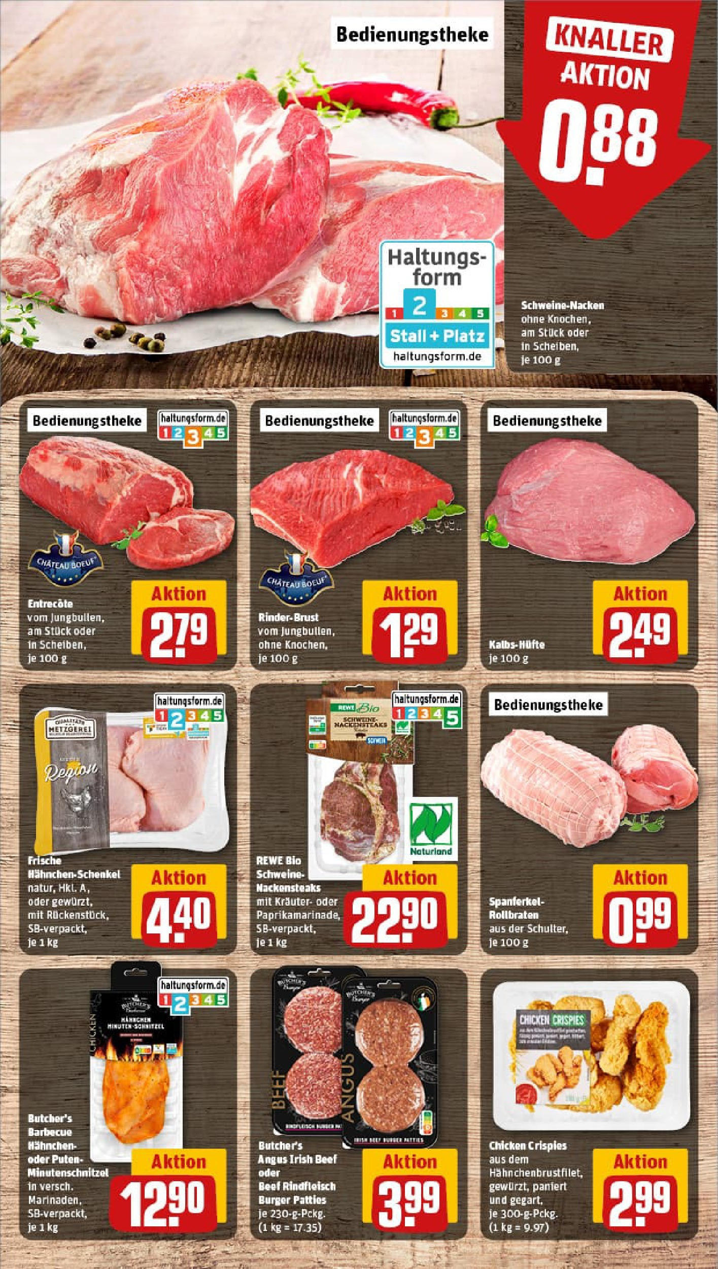 REWE Prospekt ab 24.08.2025 zum Blättern » Angebote | Seite: 10 | Produkte: Nackensteaks, Burger, Schweinenacken, Entrecote REWE Prospekt ab 24.08.2025 zum Blättern » Angebote | Seite: 10 | Produkte: Nackensteaks, Burger, Schweinenacken, Entrecote