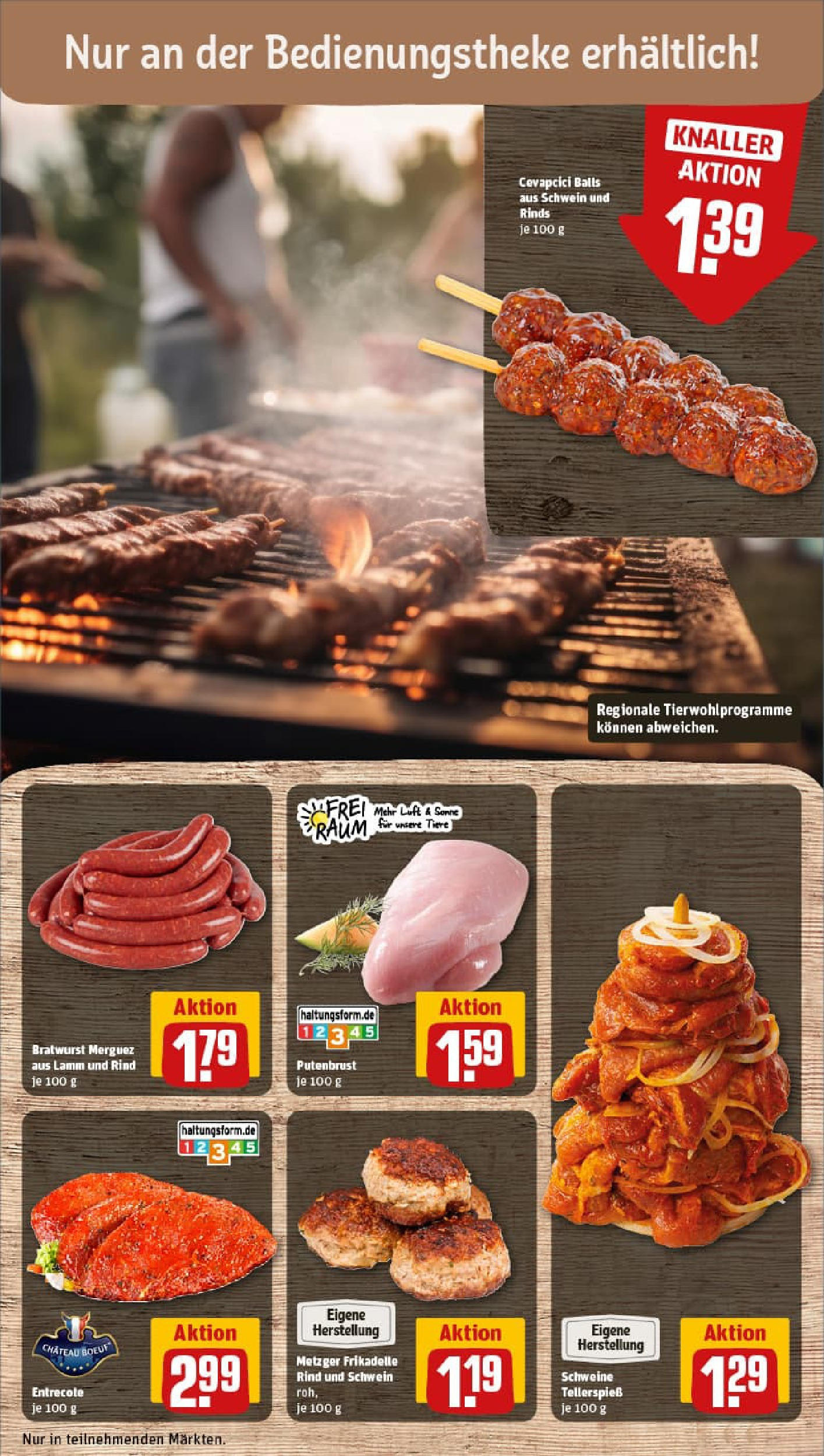 REWE Prospekt ab 24.08.2025 zum Blättern » Angebote | Seite: 12 | Produkte: Bratwurst, Cevapcici, Entrecote, Steak REWE Prospekt ab 24.08.2025 zum Blättern » Angebote | Seite: 12 | Produkte: Bratwurst, Cevapcici, Entrecote, Steak