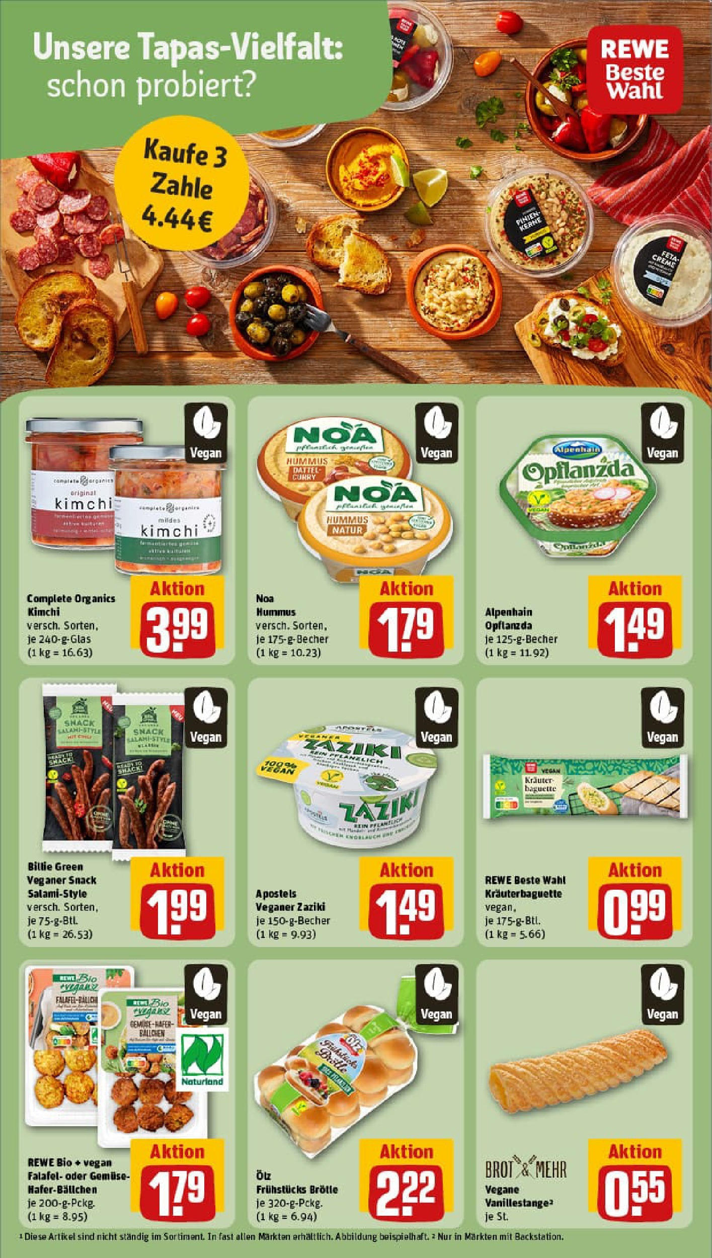 REWE Prospekt ab 24.08.2025 zum Blättern » Angebote | Seite: 16 | Produkte: Baguette, Creme, Gemüse, Dattel REWE Prospekt ab 24.08.2025 zum Blättern » Angebote | Seite: 16 | Produkte: Baguette, Creme, Gemüse, Dattel