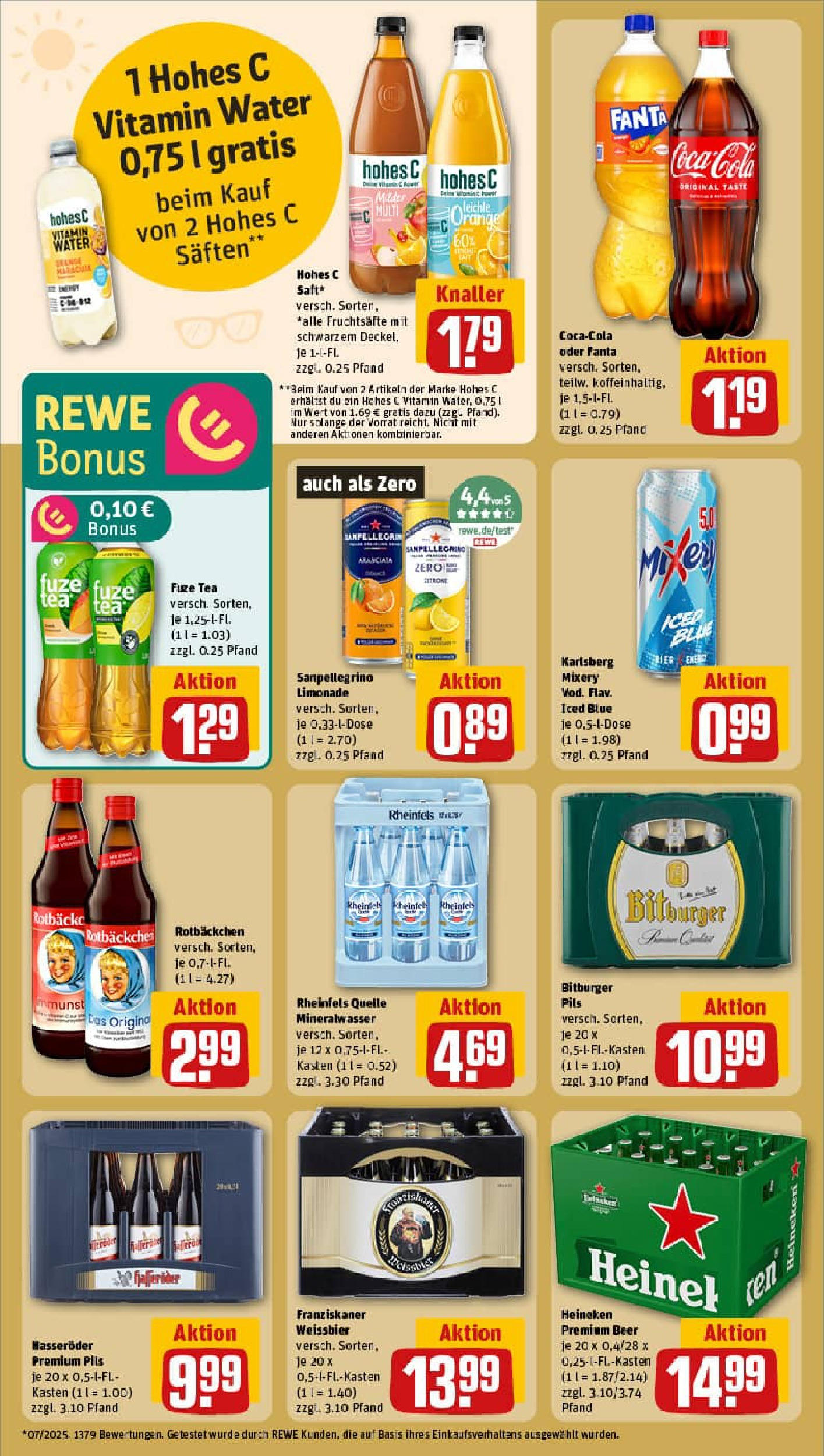 REWE Prospekt ab 24.08.2025 zum Blättern » Angebote | Seite: 20 | Produkte: Bitburger, Franziskaner, Heineken, Hohes c REWE Prospekt ab 24.08.2025 zum Blättern » Angebote | Seite: 20 | Produkte: Bitburger, Franziskaner, Heineken, Hohes c