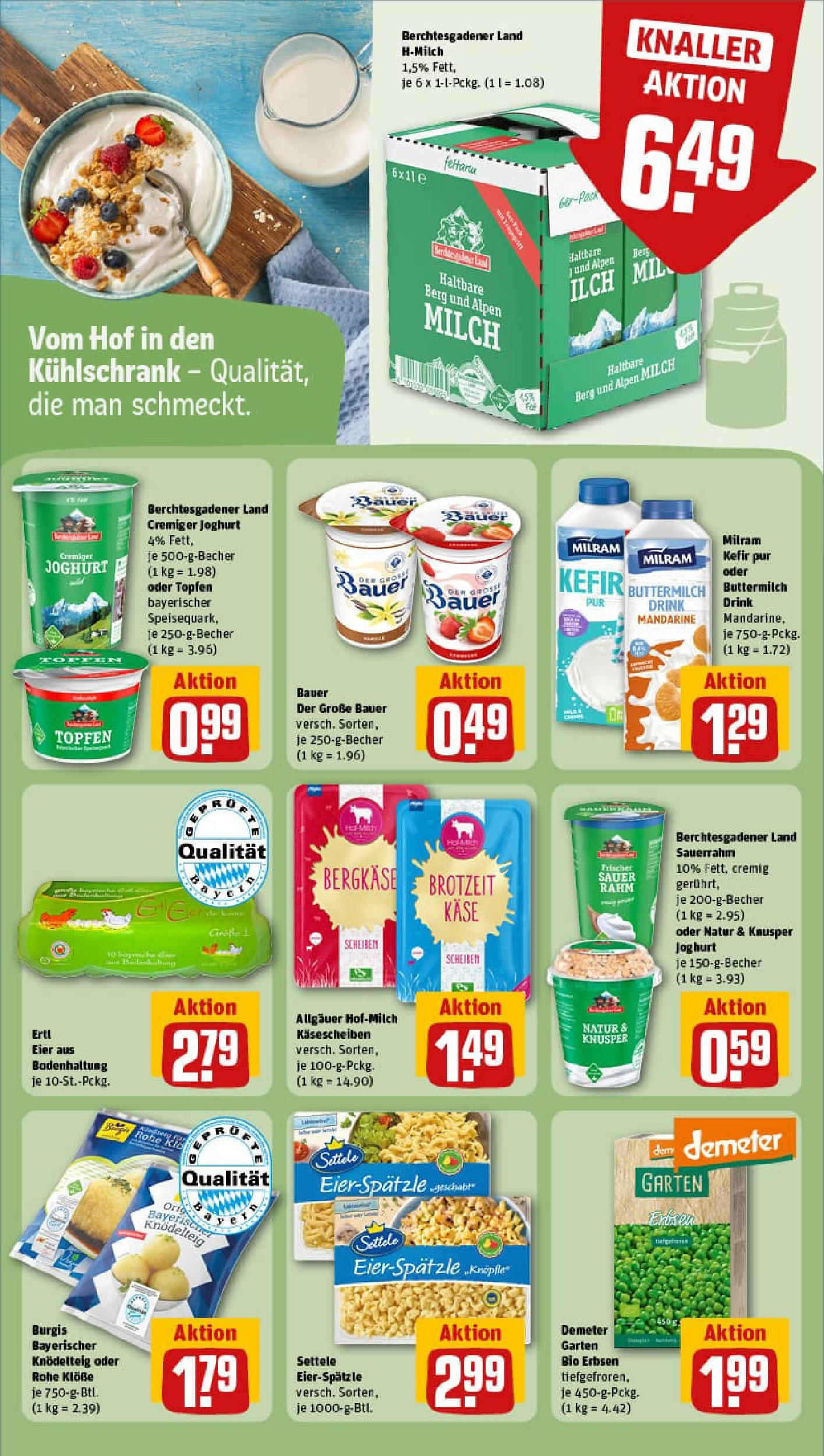 REWE Prospekt ab 25.08.2025 zum Blättern » Angebote | Seite: 17 | Produkte: Kefir, Buttermilch, Käse, Joghurt REWE Prospekt ab 25.08.2025 zum Blättern » Angebote | Seite: 17 | Produkte: Kefir, Buttermilch, Käse, Joghurt