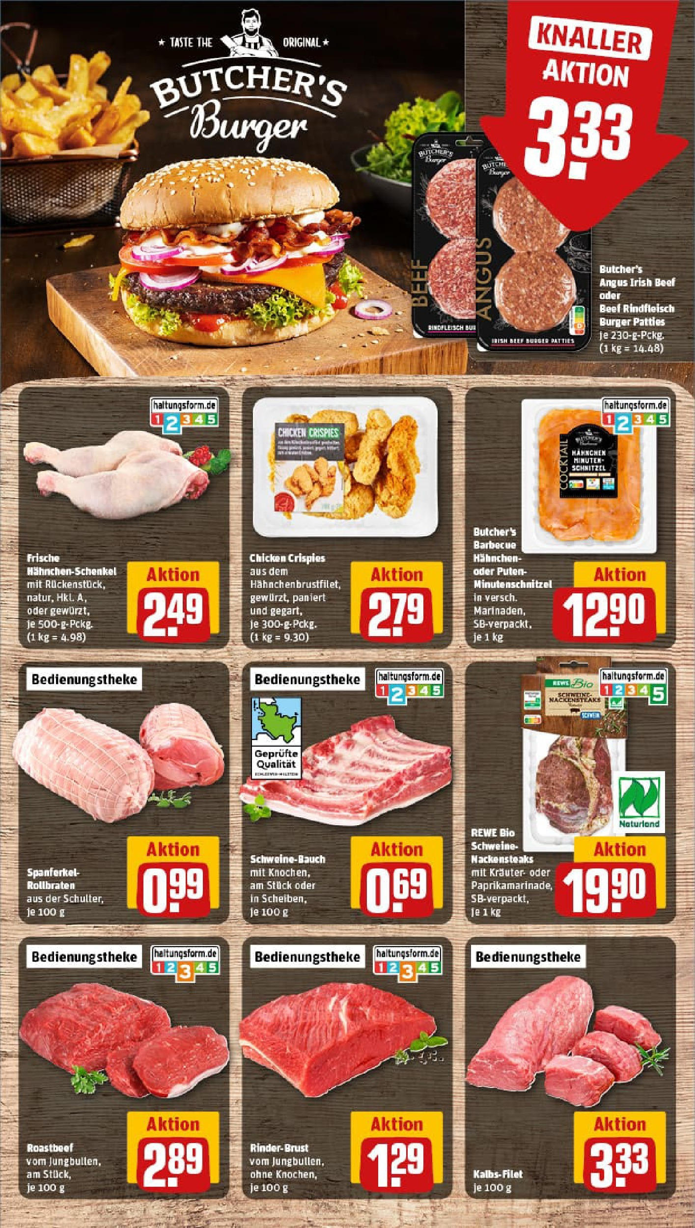 REWE Prospekt ab 24.08.2025 zum Blättern » Angebote | Seite: 8 | Produkte: Hahnchen, Burger, Roastbeef, Rindfleisch REWE Prospekt ab 24.08.2025 zum Blättern » Angebote | Seite: 8 | Produkte: Hahnchen, Burger, Roastbeef, Rindfleisch