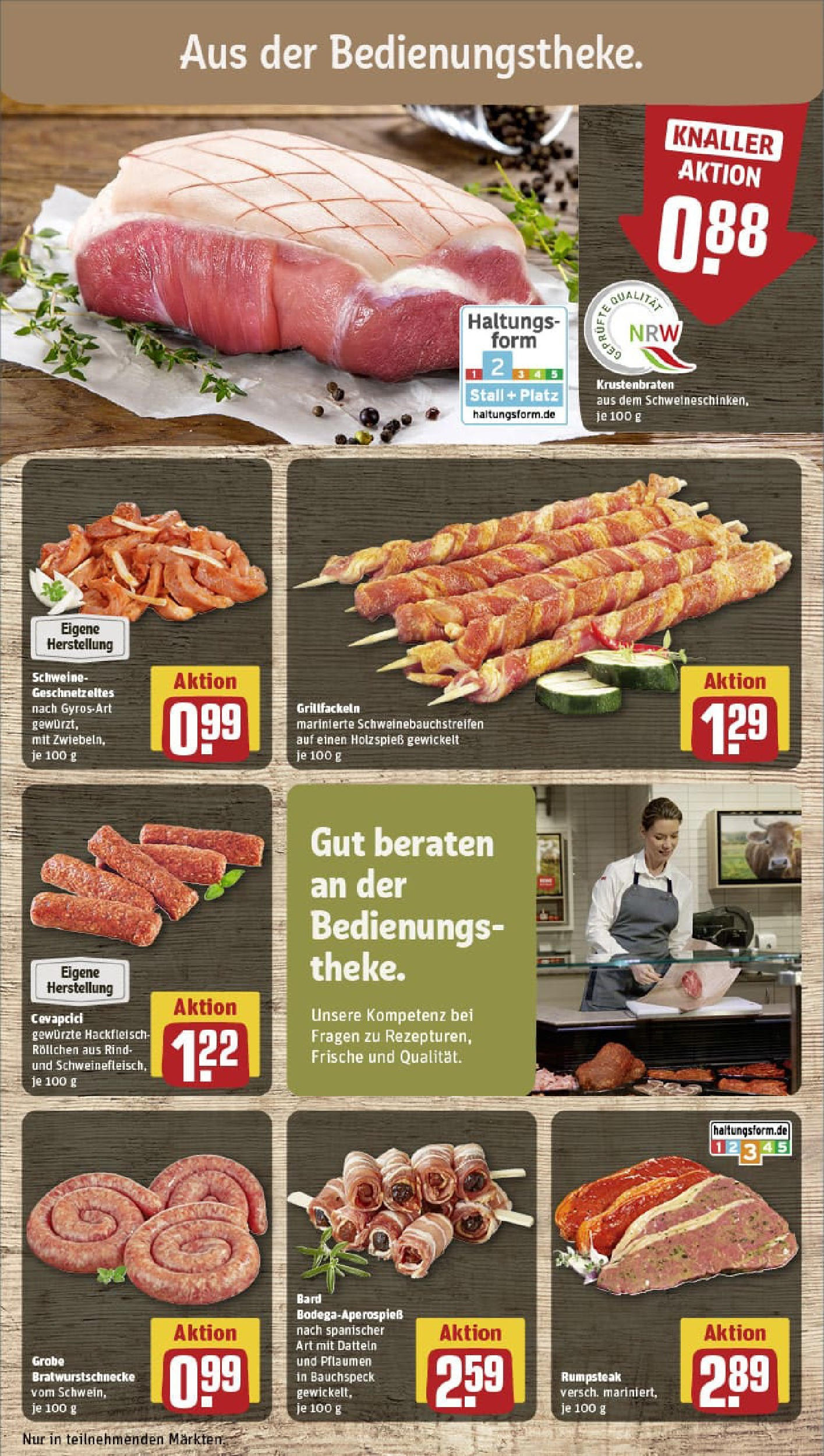 REWE Prospekt ab 24.08.2025 zum Blättern » Angebote | Seite: 10 | Produkte: Rumpsteak, Pflaumen, Cevapcici, Hackfleisch