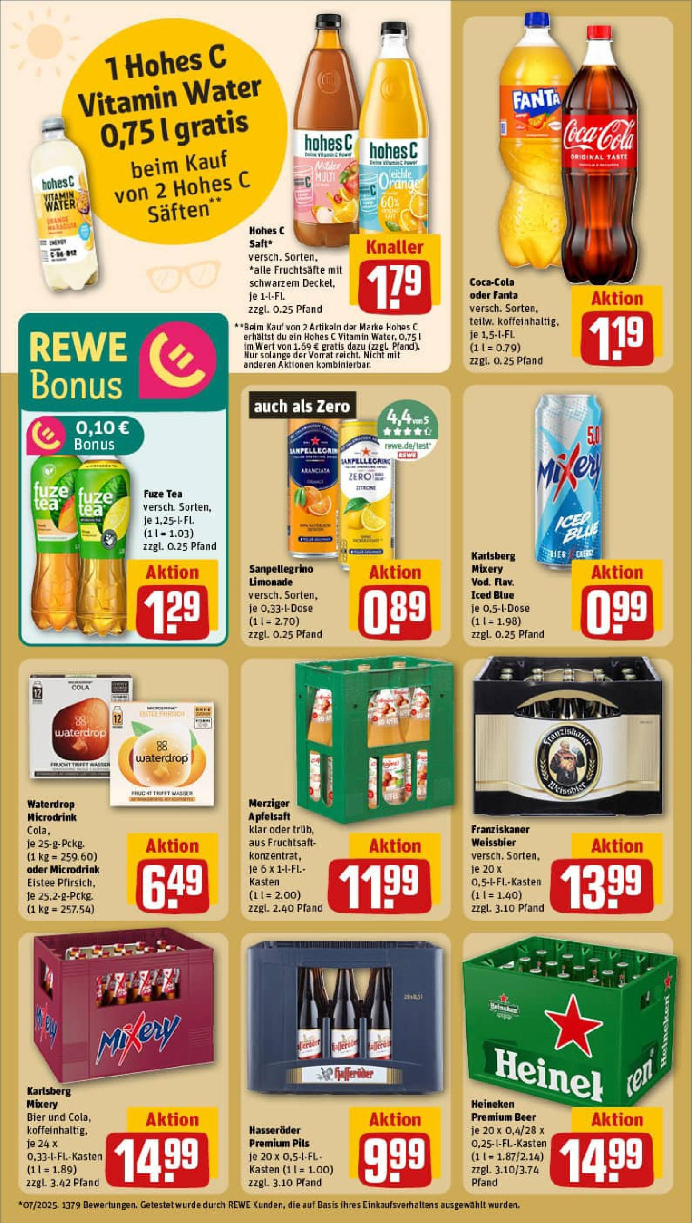 REWE Prospekt ab 24.08.2025 zum Blättern » Angebote | Seite: 20 | Produkte: Fanta, Bier, Apfelsaft, Hohes c REWE Prospekt ab 24.08.2025 zum Blättern » Angebote | Seite: 20 | Produkte: Fanta, Bier, Apfelsaft, Hohes c