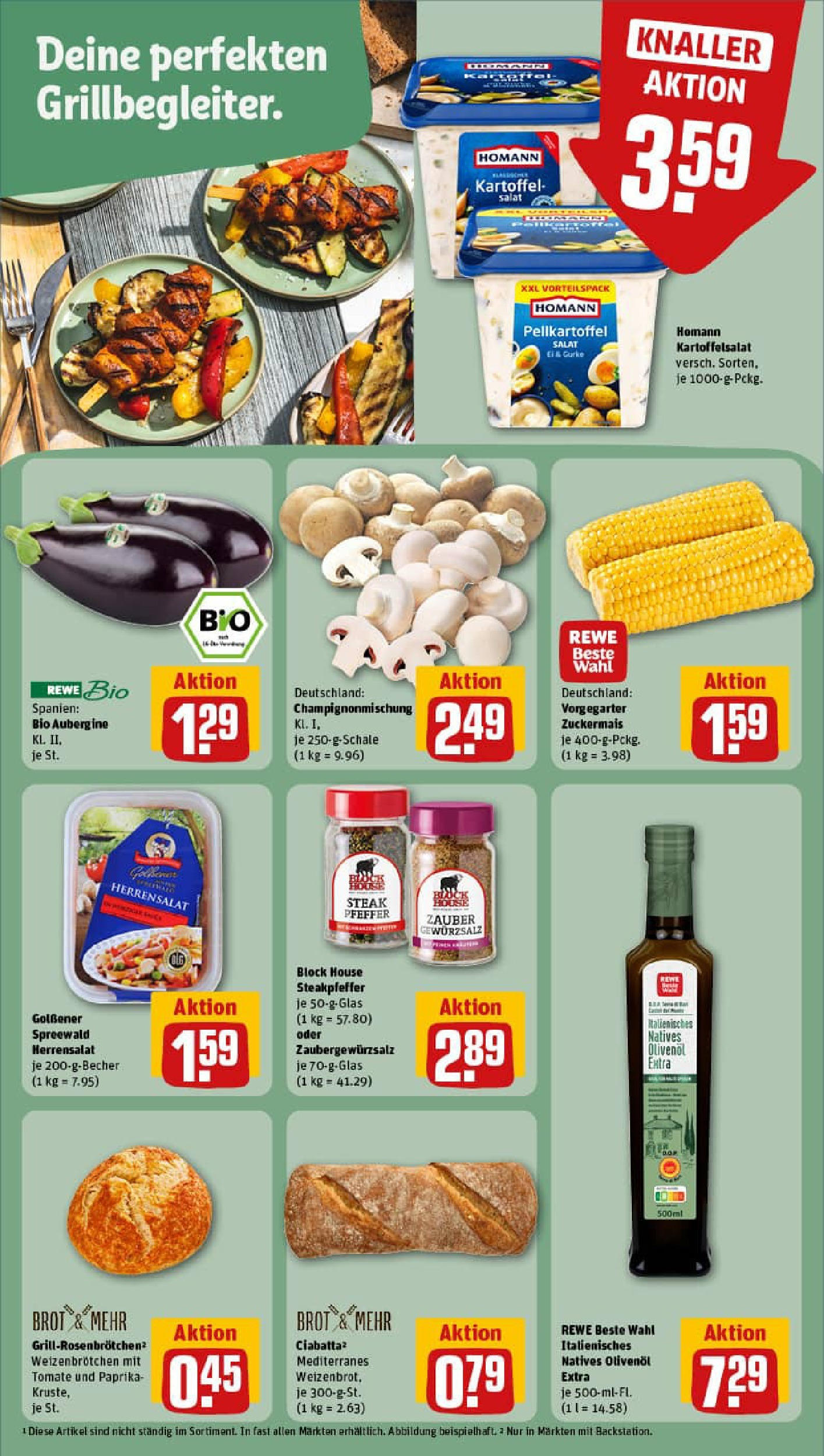 REWE Prospekt ab 24.08.2025 zum Blättern » Angebote | Seite: 18 | Produkte: Pfeffer, Brot, Steak, Salat REWE Prospekt ab 24.08.2025 zum Blättern » Angebote | Seite: 18 | Produkte: Pfeffer, Brot, Steak, Salat