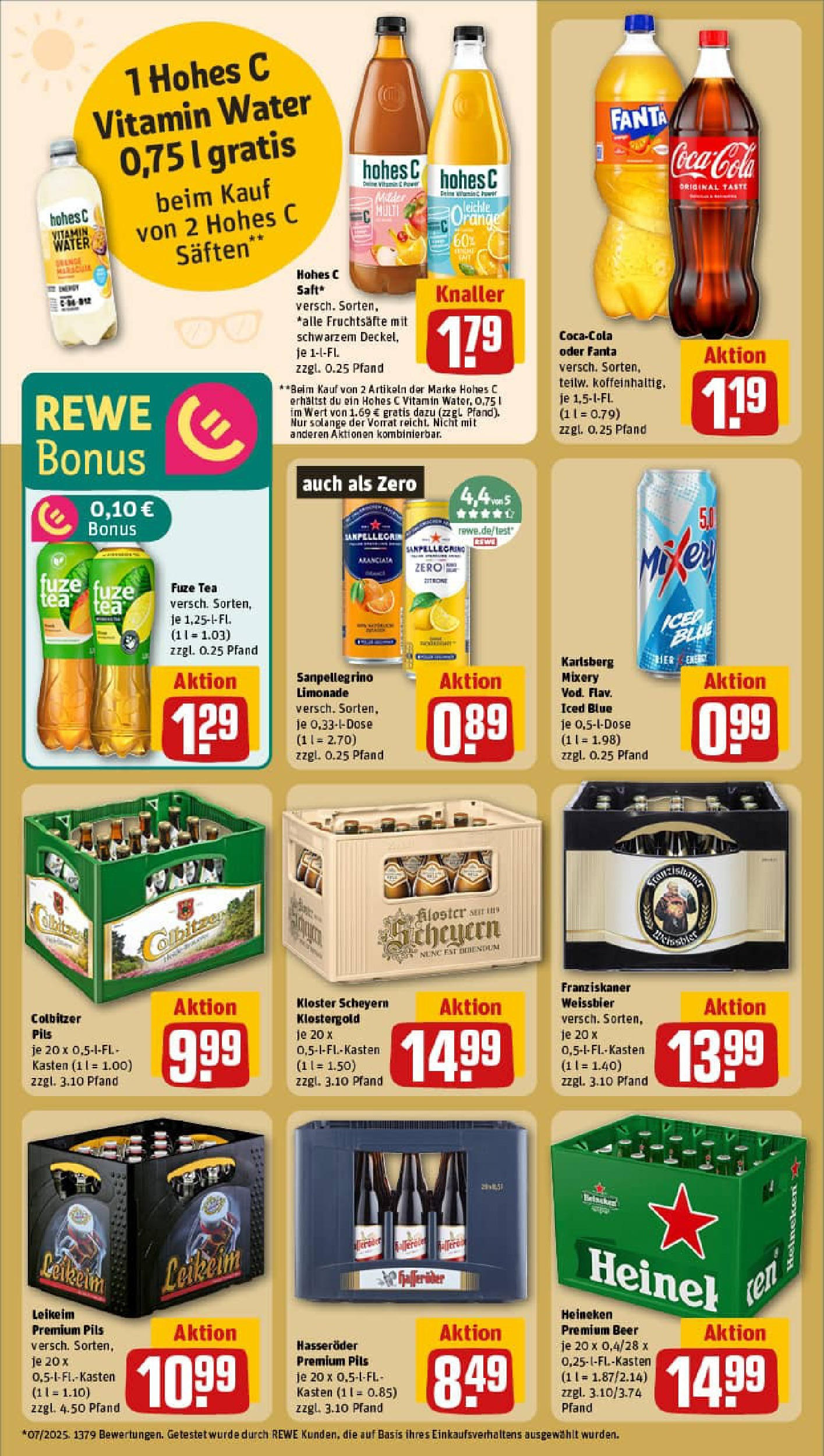 REWE Prospekt ab 24.08.2025 zum Blättern » Angebote | Seite: 20 | Produkte: Fuze tea, Weißbier, Heineken, Mixery REWE Prospekt ab 24.08.2025 zum Blättern » Angebote | Seite: 20 | Produkte: Fuze tea, Weißbier, Heineken, Mixery