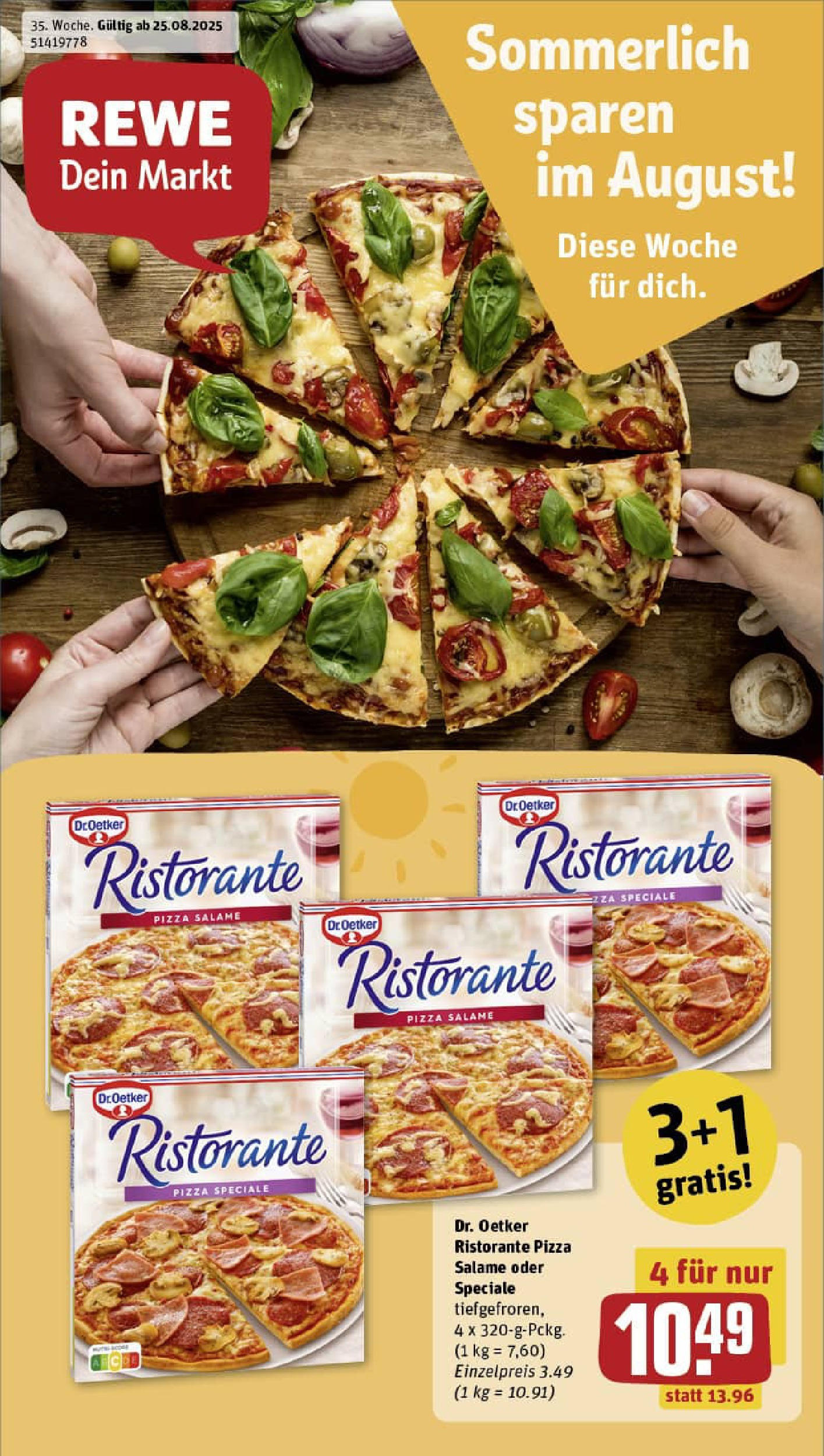 REWE Prospekt ab 24.08.2025 zum Blättern » Angebote | Seite: 1 | Produkte: Ristorante, Pizza REWE Prospekt ab 24.08.2025 zum Blättern » Angebote | Seite: 1 | Produkte: Ristorante, Pizza