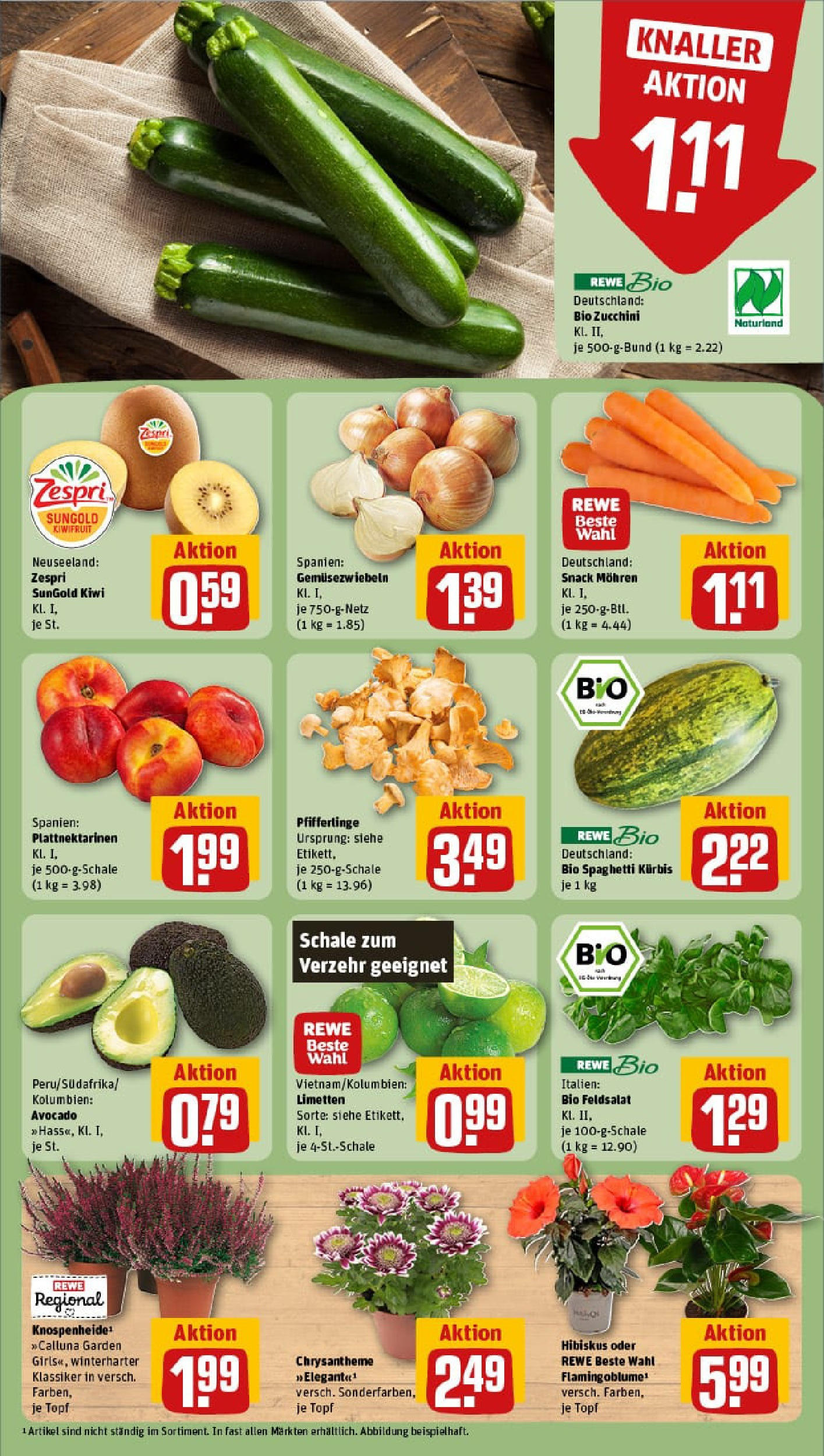 REWE Prospekt ab 24.08.2025 zum Blättern » Angebote | Seite: 5 | Produkte: Limetten, Mohren, Pfifferlinge, Kürbis REWE Prospekt ab 24.08.2025 zum Blättern » Angebote | Seite: 5 | Produkte: Limetten, Mohren, Pfifferlinge, Kürbis