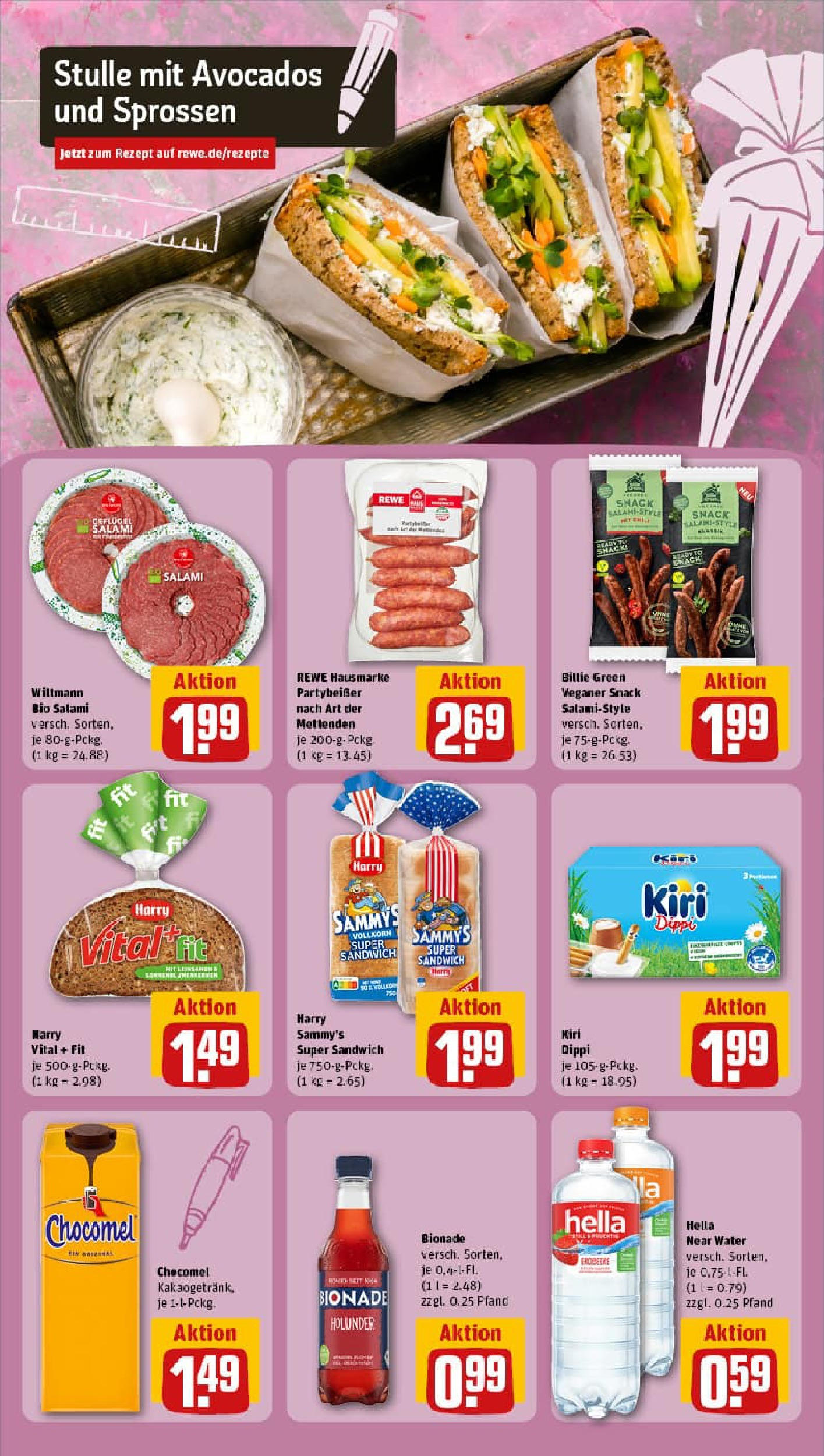 REWE Prospekt ab 24.08.2025 zum Blättern » Angebote | Seite: 17 | Produkte: Bionade, Hella, Chocomel, Salami REWE Prospekt ab 24.08.2025 zum Blättern » Angebote | Seite: 17 | Produkte: Bionade, Hella, Chocomel, Salami