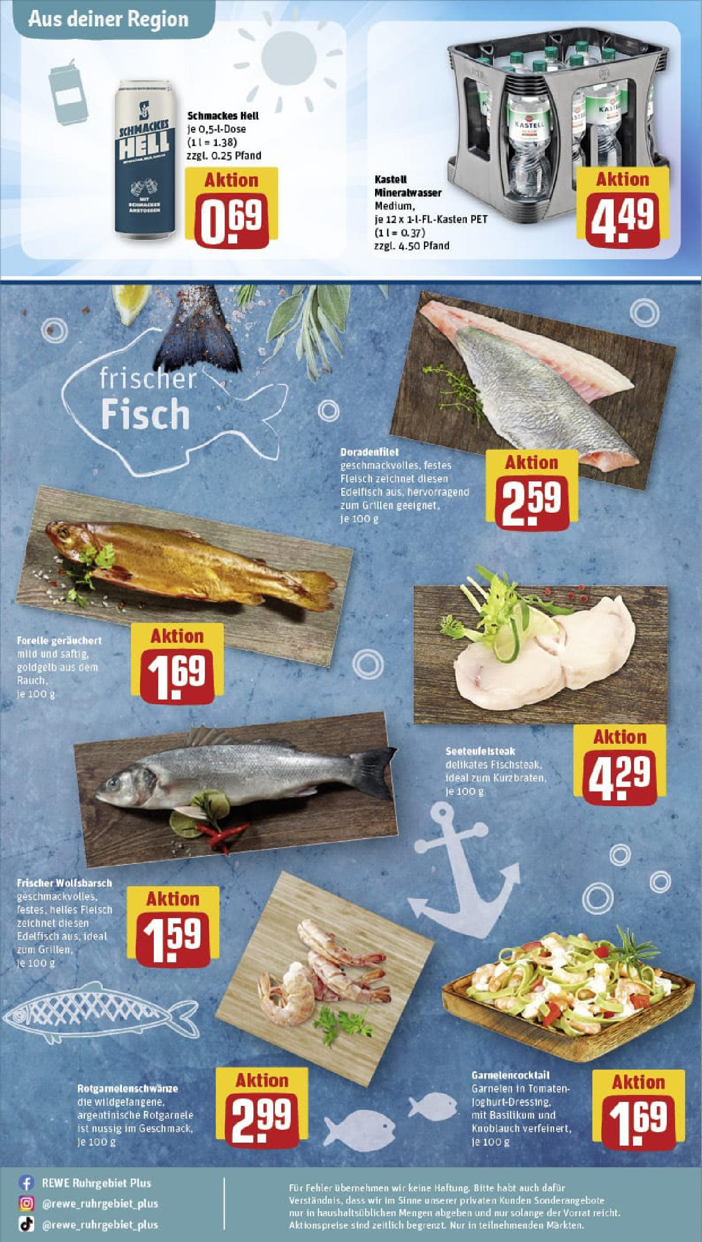 REWE Prospekt ab 24.08.2025 zum Blättern » Angebote | Seite: 33 | Produkte: Garnelen, Mineralwasser, Fisch, Knoblauch REWE Prospekt ab 24.08.2025 zum Blättern » Angebote | Seite: 33 | Produkte: Garnelen, Mineralwasser, Fisch, Knoblauch