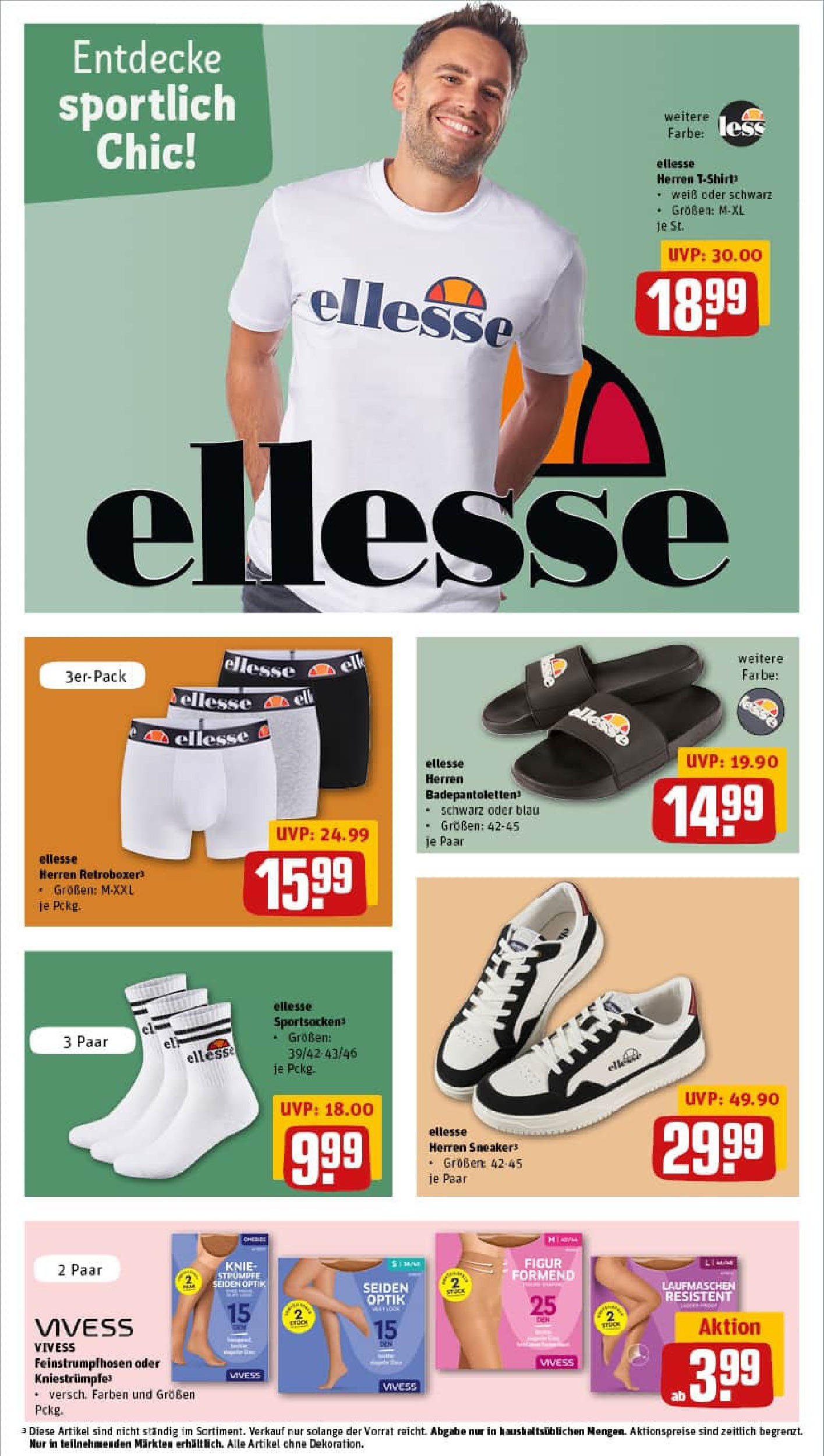 REWE Prospekt ab 24.08.2025 zum Blättern » Angebote | Seite: 33 | Produkte: Strümpfe, T-Shirt, Kniestrümpfe REWE Prospekt ab 24.08.2025 zum Blättern » Angebote | Seite: 33 | Produkte: Strümpfe, T-Shirt, Kniestrümpfe