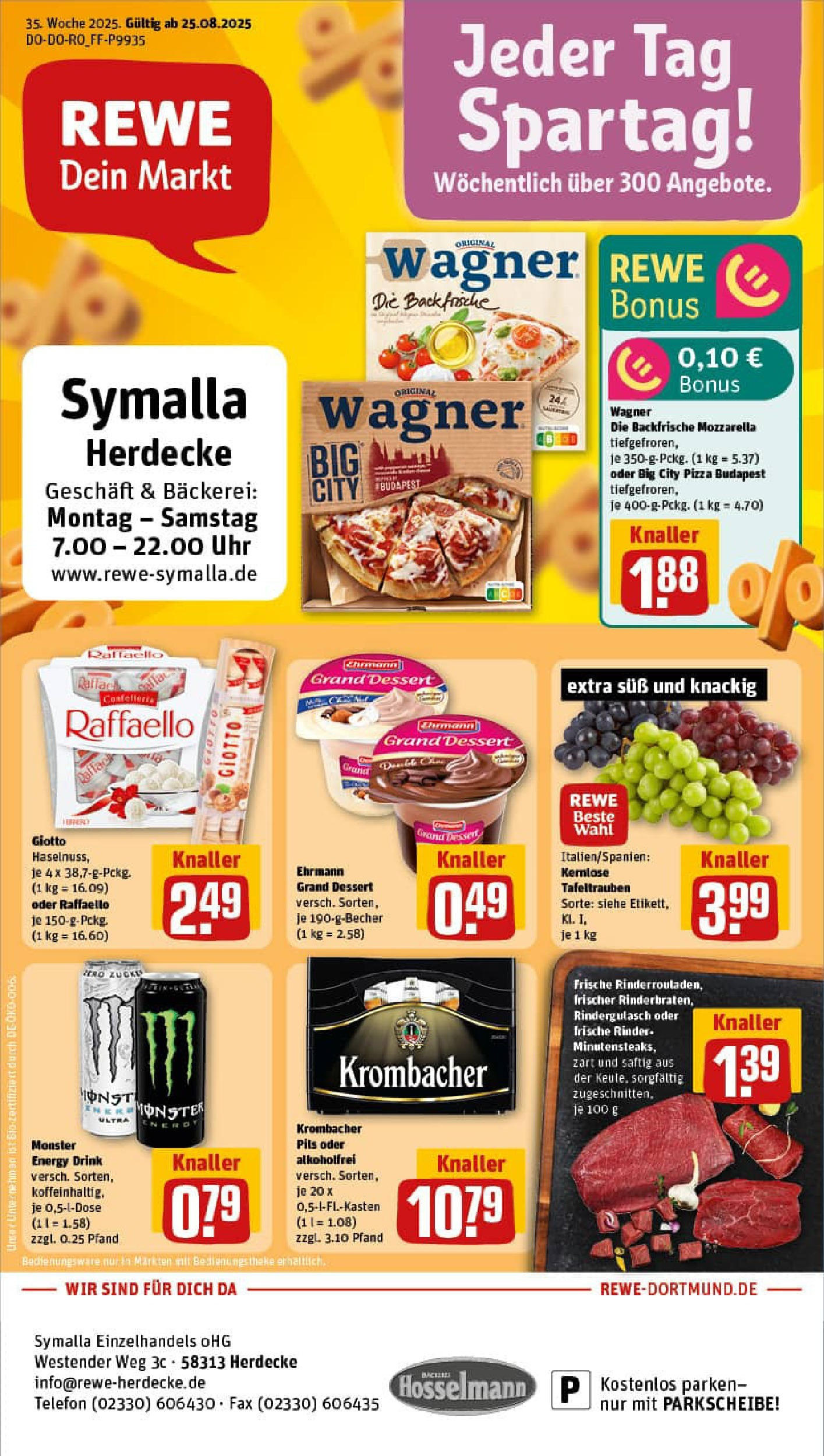REWE Prospekt ab 24.08.2025 nächste Woche - Prospekt Herdecke Vorschau von dem Prospekt des Geschäftes Rewe, gültig ab dem 24.08.2025