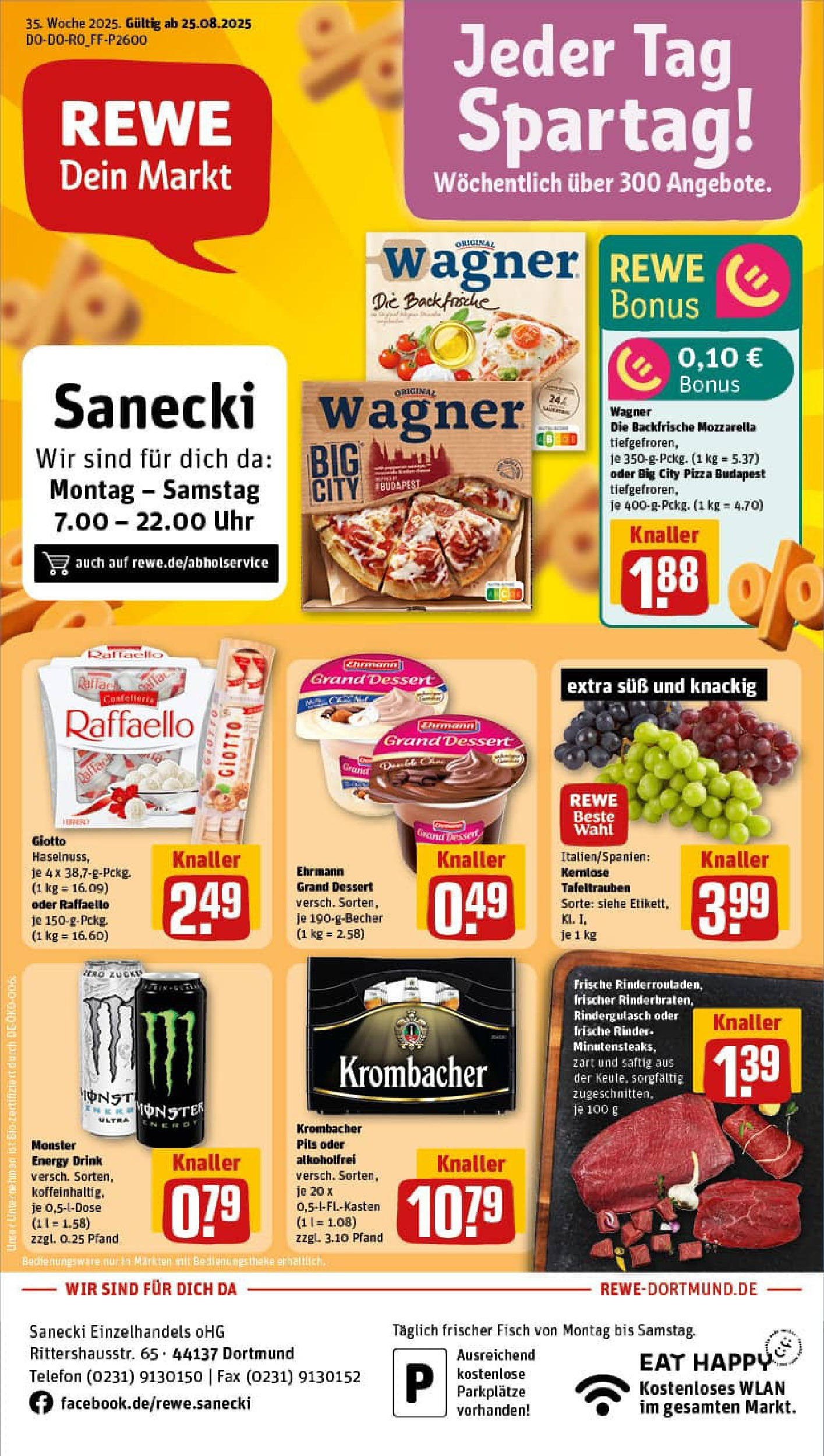 REWE Prospekt ab 25.08.2025 nächste Woche - Prospekt Dortmund	