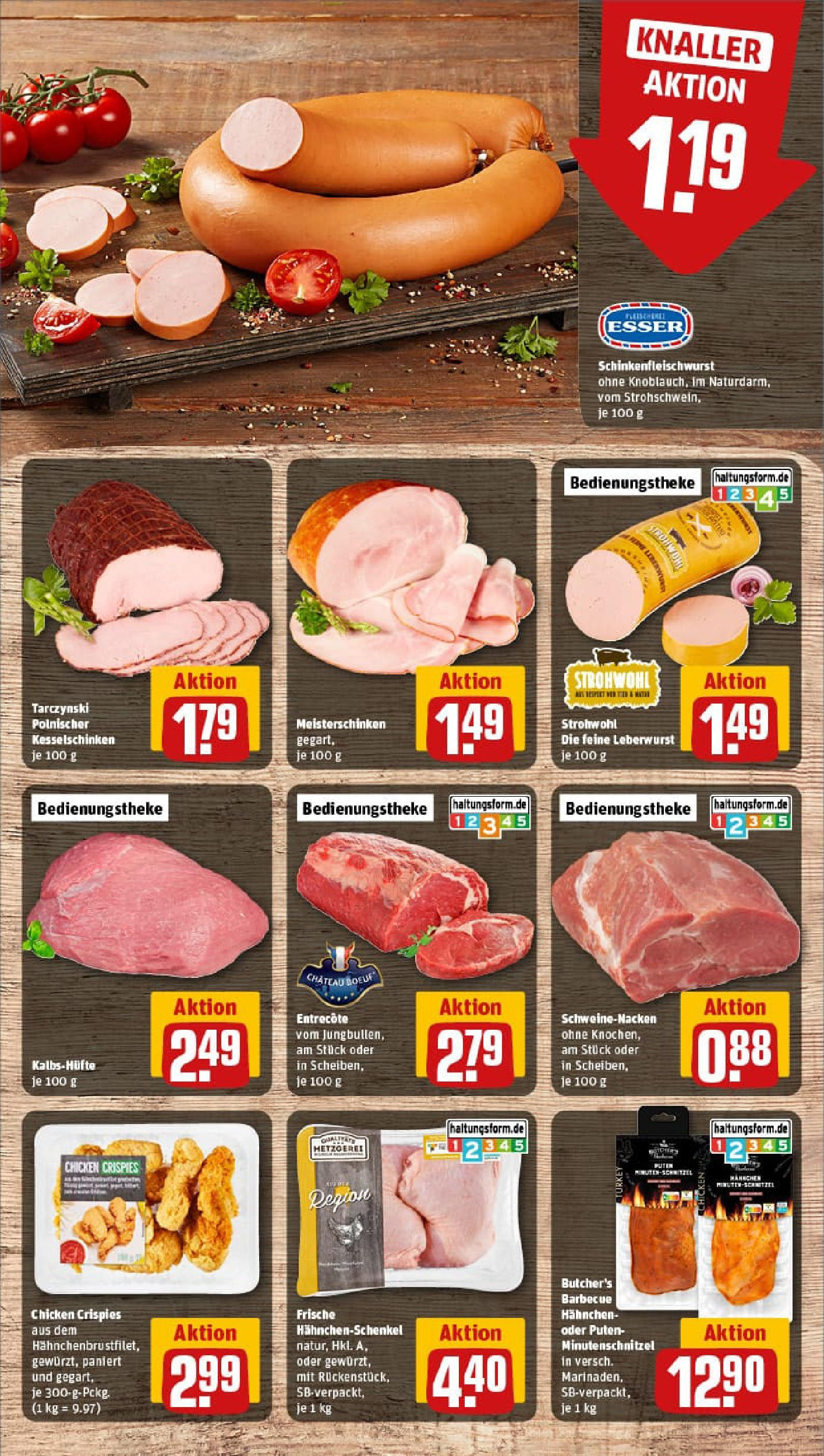 REWE Prospekt ab 25.08.2025 zum Blättern » Angebote | Seite: 10 | Produkte: Hahnchen, Hahnchenschenkel, Schweinenacken, Steak REWE Prospekt ab 25.08.2025 zum Blättern » Angebote | Seite: 10 | Produkte: Hahnchen, Hahnchenschenkel, Schweinenacken, Steak