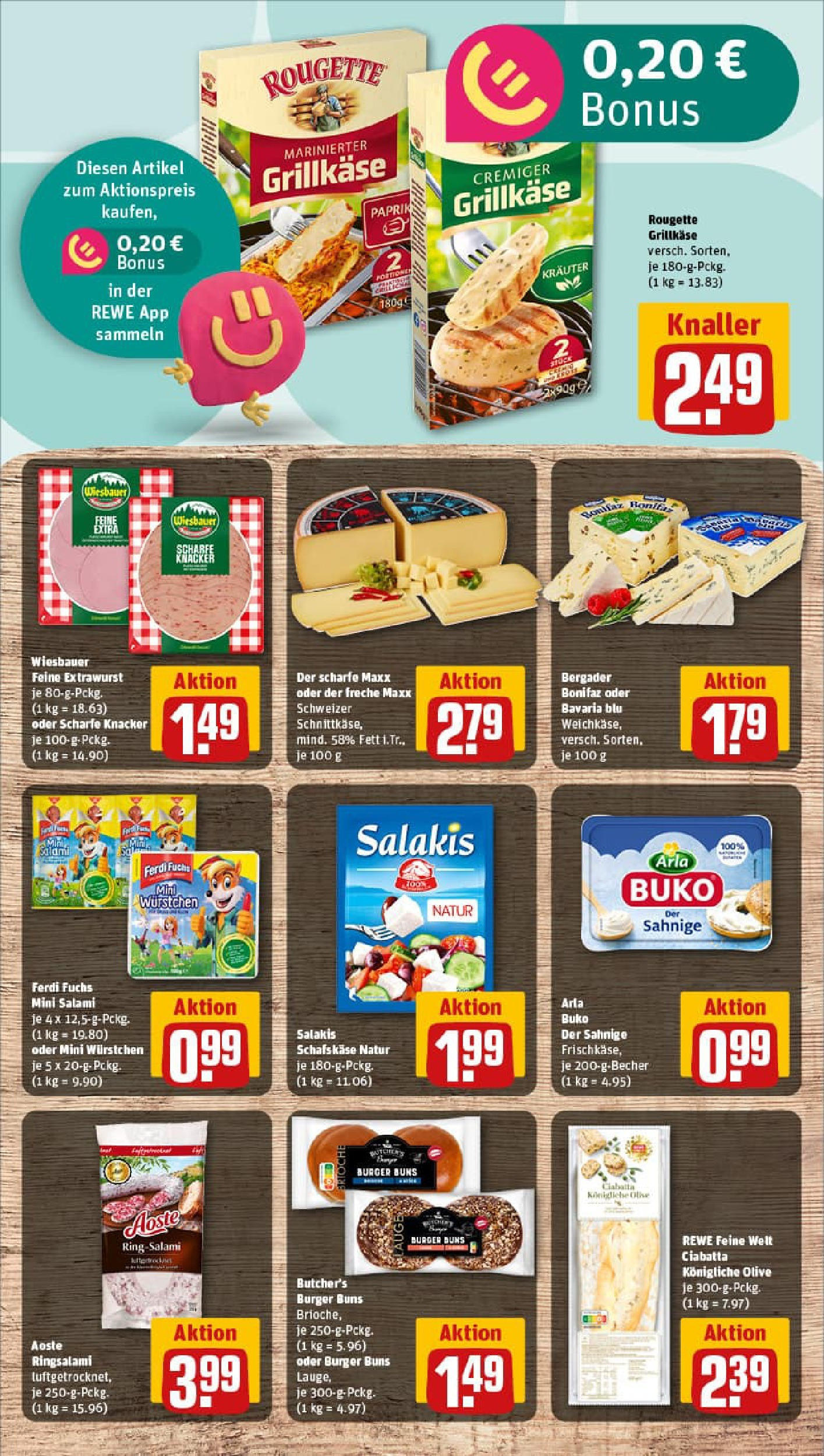 REWE Prospekt ab 24.08.2025 zum Blättern » Angebote | Seite: 11 | Produkte: Burger, Arla buko, Salakis, Schafskase REWE Prospekt ab 24.08.2025 zum Blättern » Angebote | Seite: 11 | Produkte: Burger, Arla buko, Salakis, Schafskase