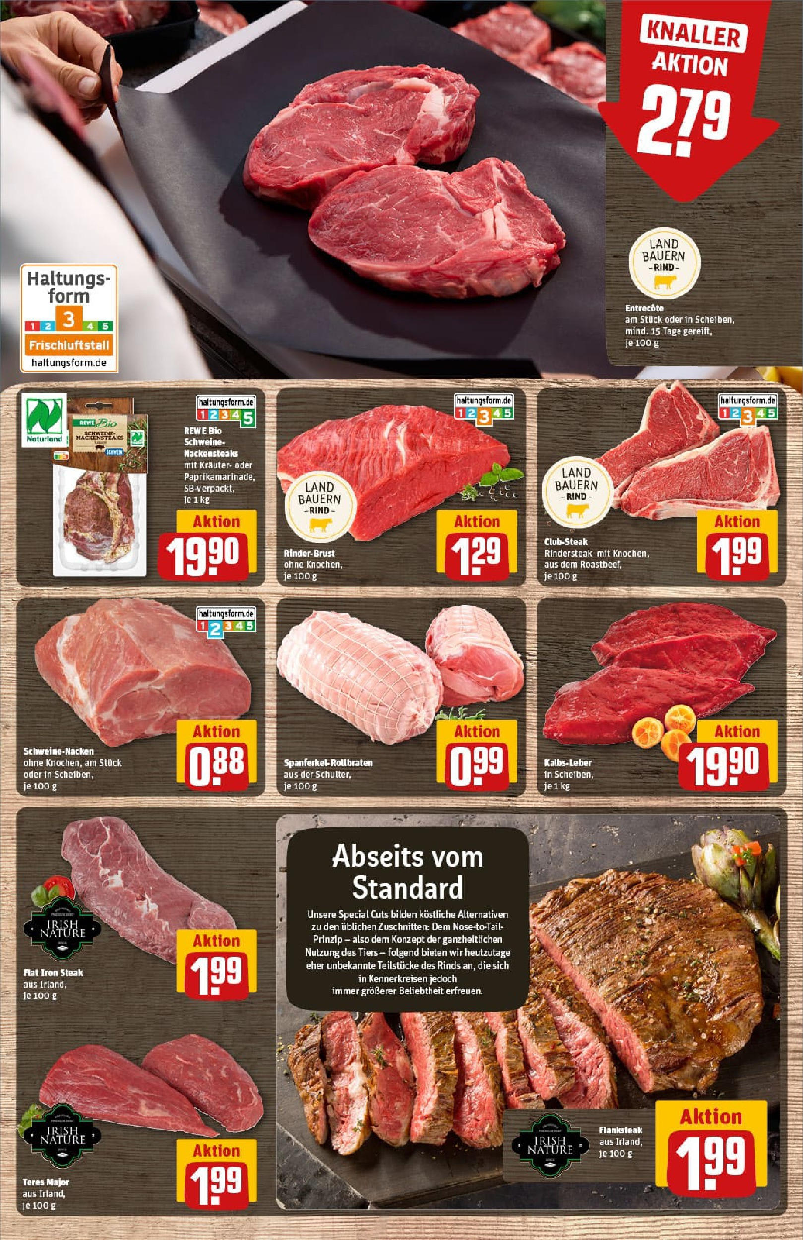 REWE Prospekt ab 24.08.2025 zum Blättern » Angebote | Seite: 9 | Produkte: Nackensteaks, Schweinenacken, Kalbsleber, Steak REWE Prospekt ab 24.08.2025 zum Blättern » Angebote | Seite: 9 | Produkte: Nackensteaks, Schweinenacken, Kalbsleber, Steak