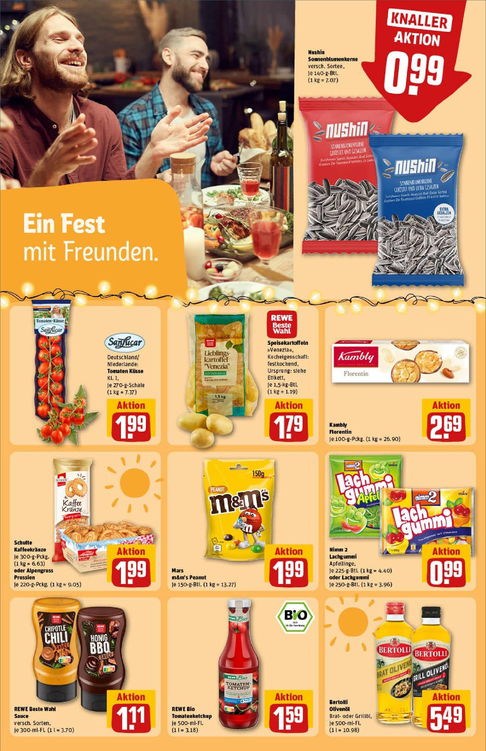 REWE Prospekt ab 24.08.2025 zum Blättern » Angebote | Seite: 16 | Produkte: Olivenol, Tomaten, M&M's, Chili REWE Prospekt ab 24.08.2025 zum Blättern » Angebote | Seite: 16 | Produkte: Olivenol, Tomaten, M&M's, Chili