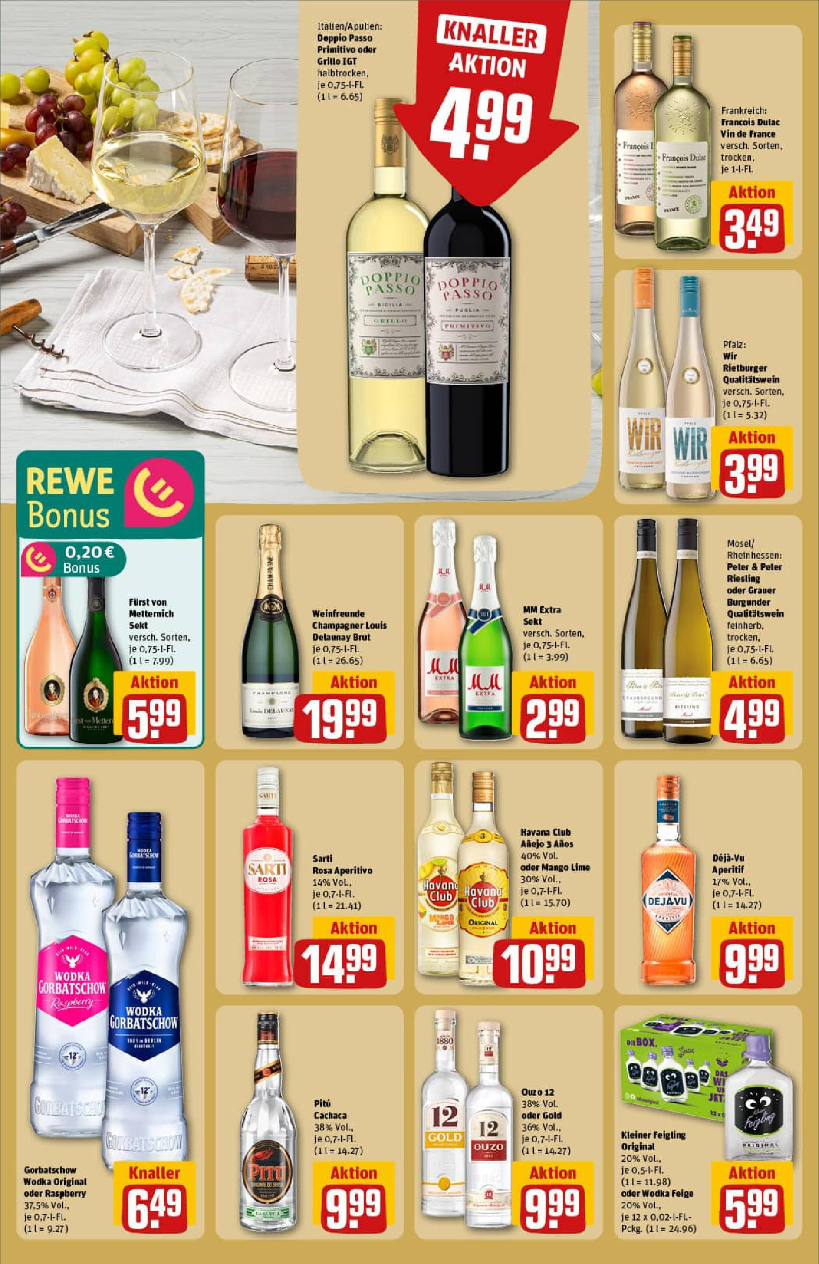 REWE Prospekt ab 24.08.2025 zum Blättern » Angebote | Seite: 22 | Produkte: Havana club, Furst von metternich, Rum, Doppio Passo REWE Prospekt ab 24.08.2025 zum Blättern » Angebote | Seite: 22 | Produkte: Havana club, Furst von metternich, Rum, Doppio Passo
