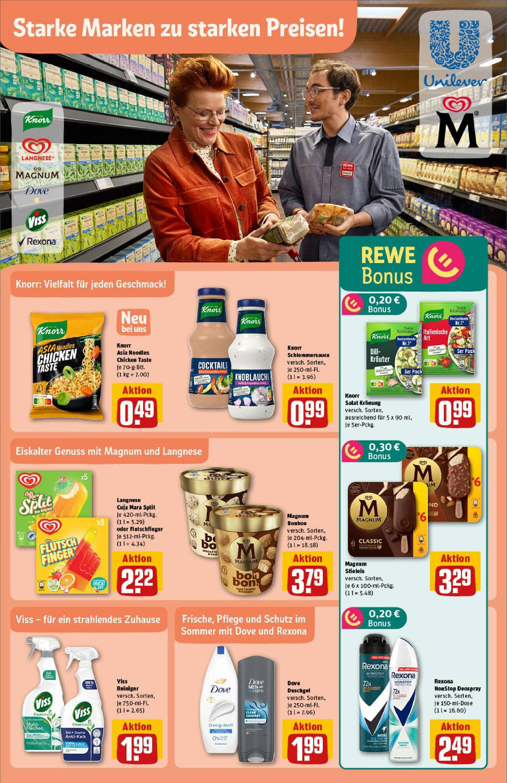 REWE Prospekt ab 24.08.2025 zum Blättern » Angebote | Seite: 23 | Produkte: Langnese, Dressing, Deospray, Dill