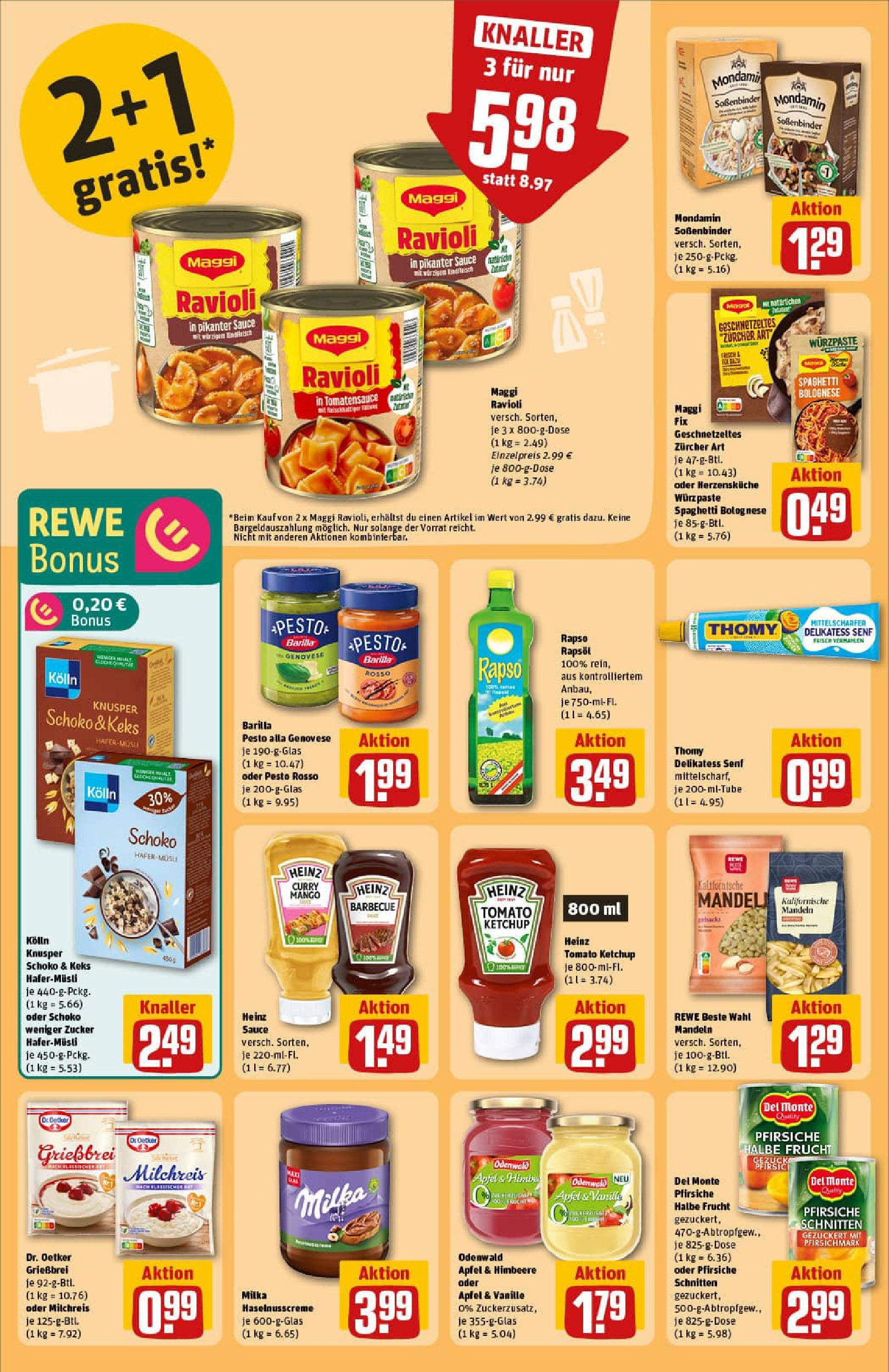 REWE Prospekt ab 24.08.2025 zum Blättern » Angebote | Seite: 26 | Produkte: Maggi, Zucker, Himbeere, Rapso rapsol