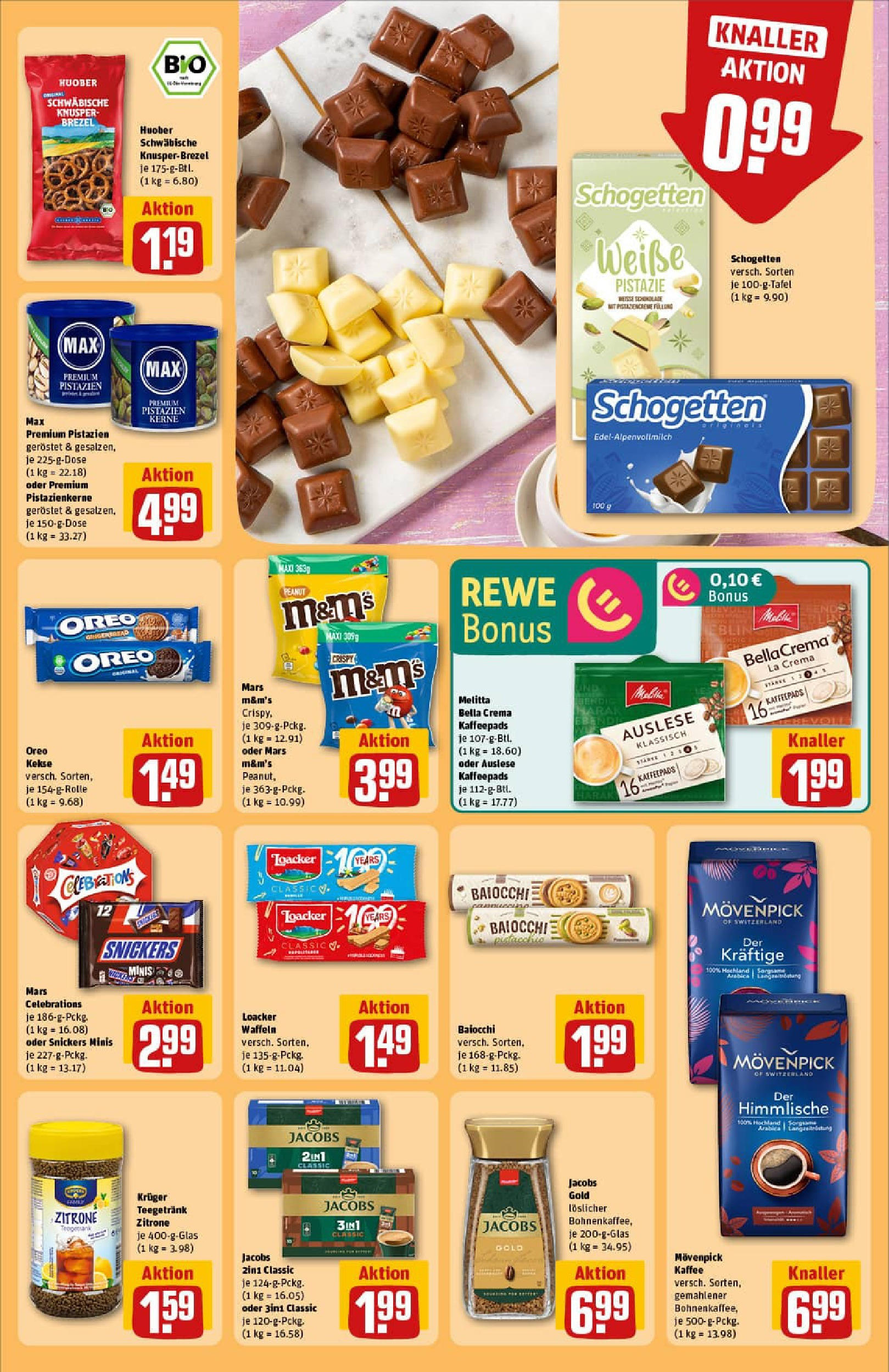 REWE Prospekt ab 24.08.2025 zum Blättern » Angebote | Seite: 27 | Produkte: Kaffee, Snickers, Zitrone, Movenpick kaffee