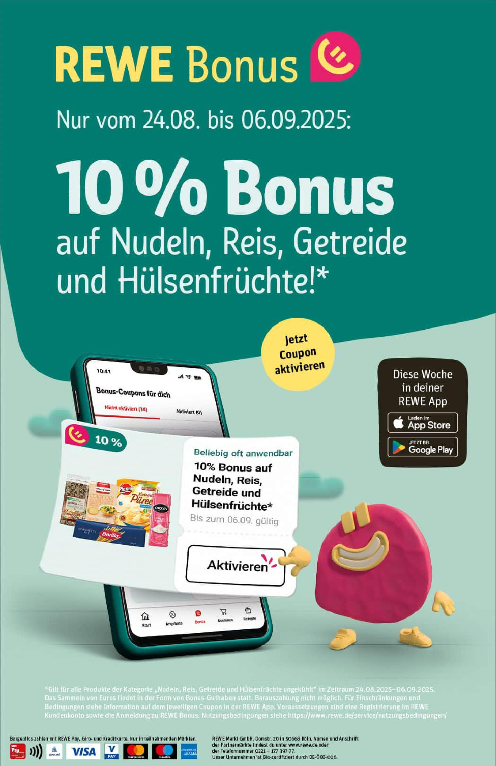 REWE Prospekt ab 24.08.2025 zum Blättern » Angebote | Seite: 38 | Produkte: Barilla, Getreide