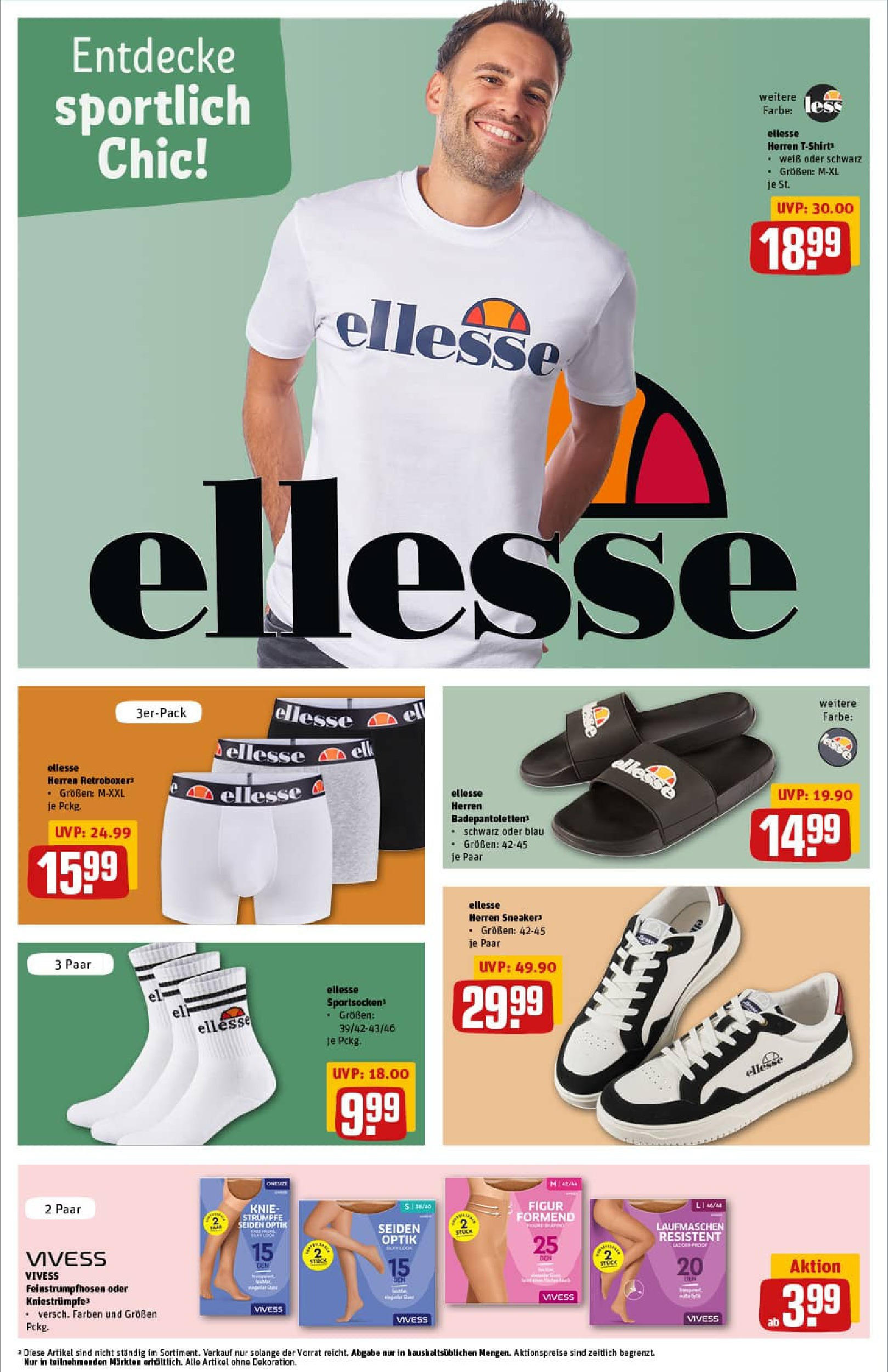 REWE Prospekt ab 24.08.2025 zum Blättern » Angebote | Seite: 32 | Produkte: Strümpfe, T-Shirt, Kniestrümpfe