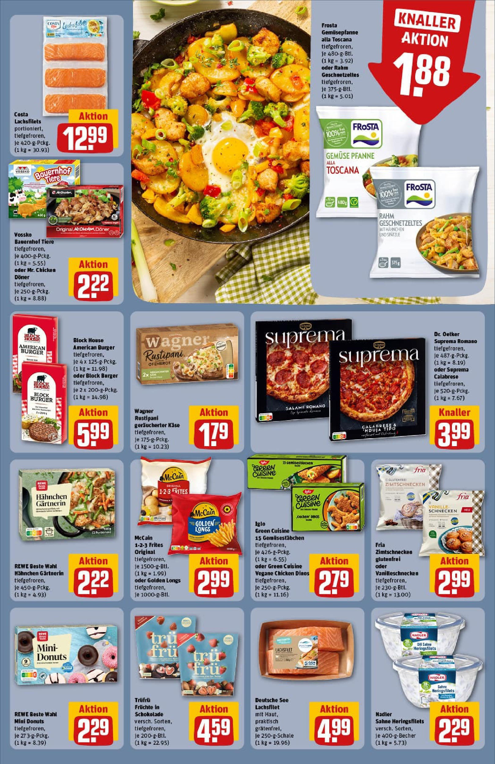 REWE Prospekt ab 24.08.2025 zum Blättern » Angebote | Seite: 15 | Produkte: Frosta, Donuts, Gemüse, Pizza REWE Prospekt ab 24.08.2025 zum Blättern » Angebote | Seite: 15 | Produkte: Frosta, Donuts, Gemüse, Pizza