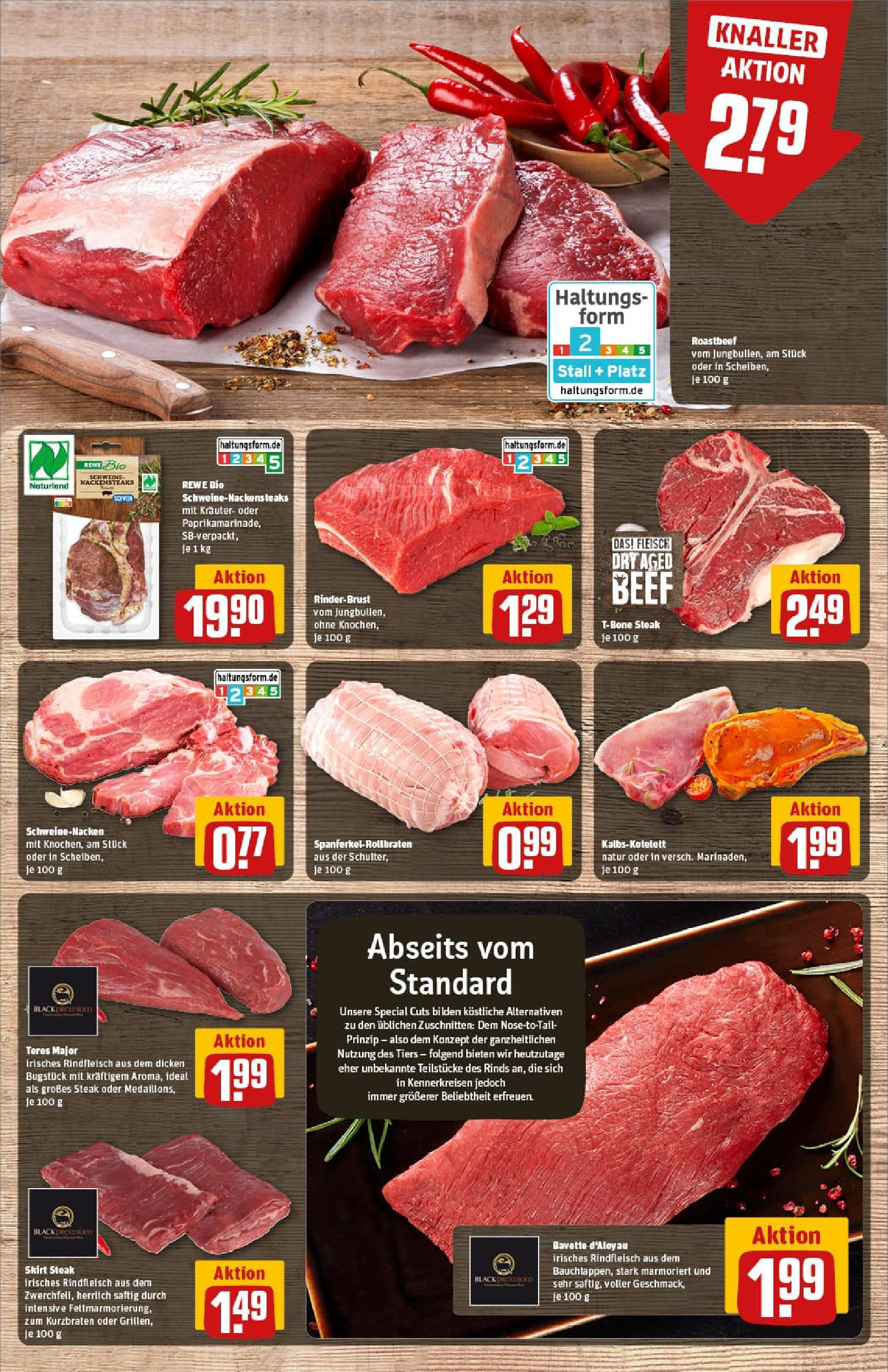 REWE Prospekt ab 24.08.2025 zum Blättern » Angebote | Seite: 9 | Produkte: Roastbeef, Rindfleisch, Steak, Fleisch REWE Prospekt ab 24.08.2025 zum Blättern » Angebote | Seite: 9 | Produkte: Roastbeef, Rindfleisch, Steak, Fleisch