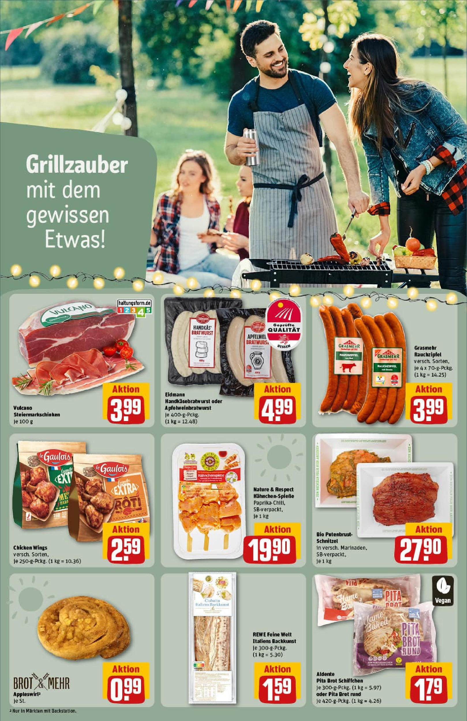 REWE Prospekt ab 24.08.2025 zum Blättern » Angebote | Seite: 17 | Produkte: Bratwurst, Schnitzel, Brot REWE Prospekt ab 24.08.2025 zum Blättern » Angebote | Seite: 17 | Produkte: Bratwurst, Schnitzel, Brot
