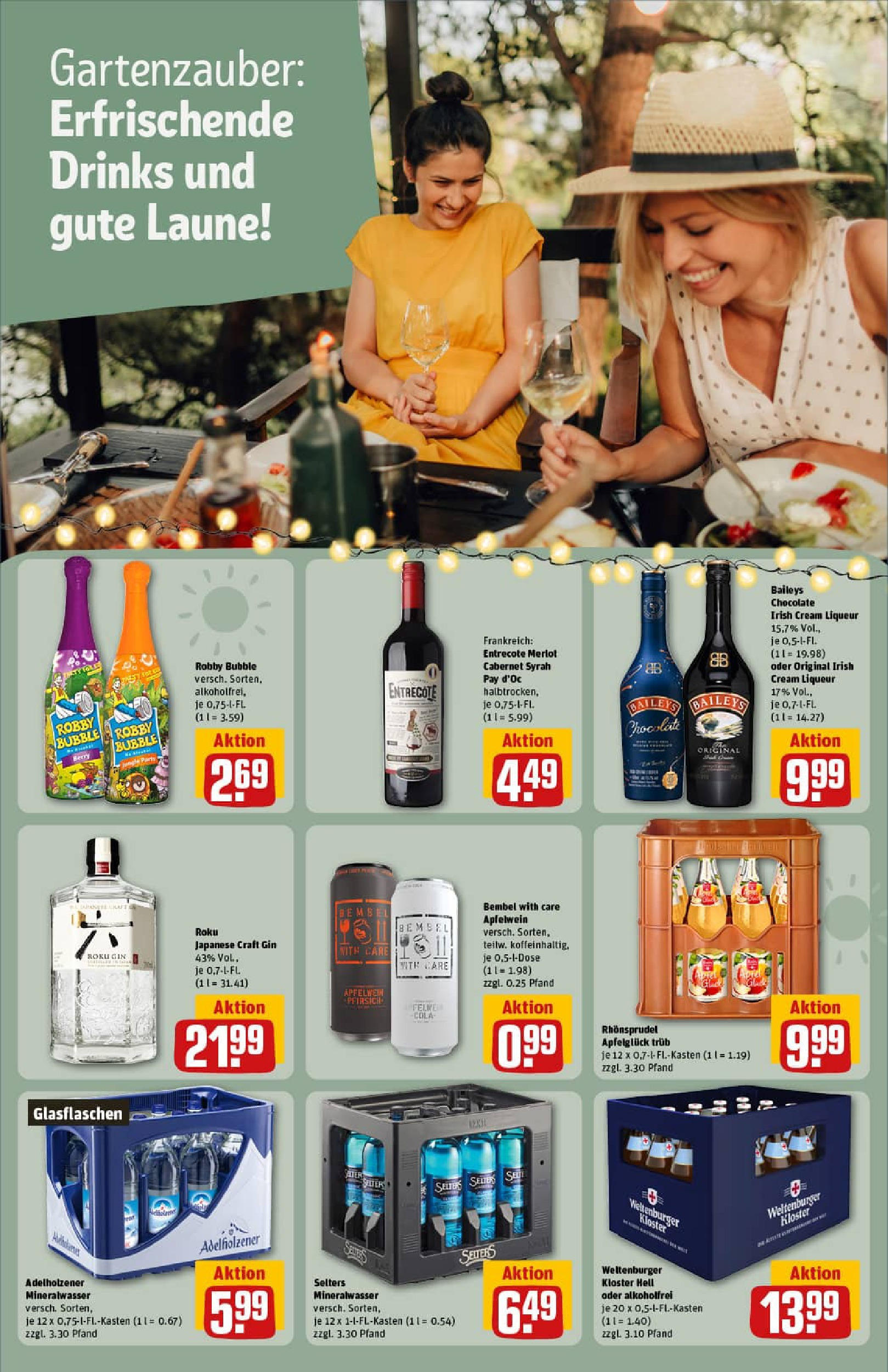 REWE Prospekt ab 24.08.2025 zum Blättern » Angebote | Seite: 19 | Produkte: Entrecote, Mineralwasser, Baileys, Gin REWE Prospekt ab 24.08.2025 zum Blättern » Angebote | Seite: 19 | Produkte: Entrecote, Mineralwasser, Baileys, Gin