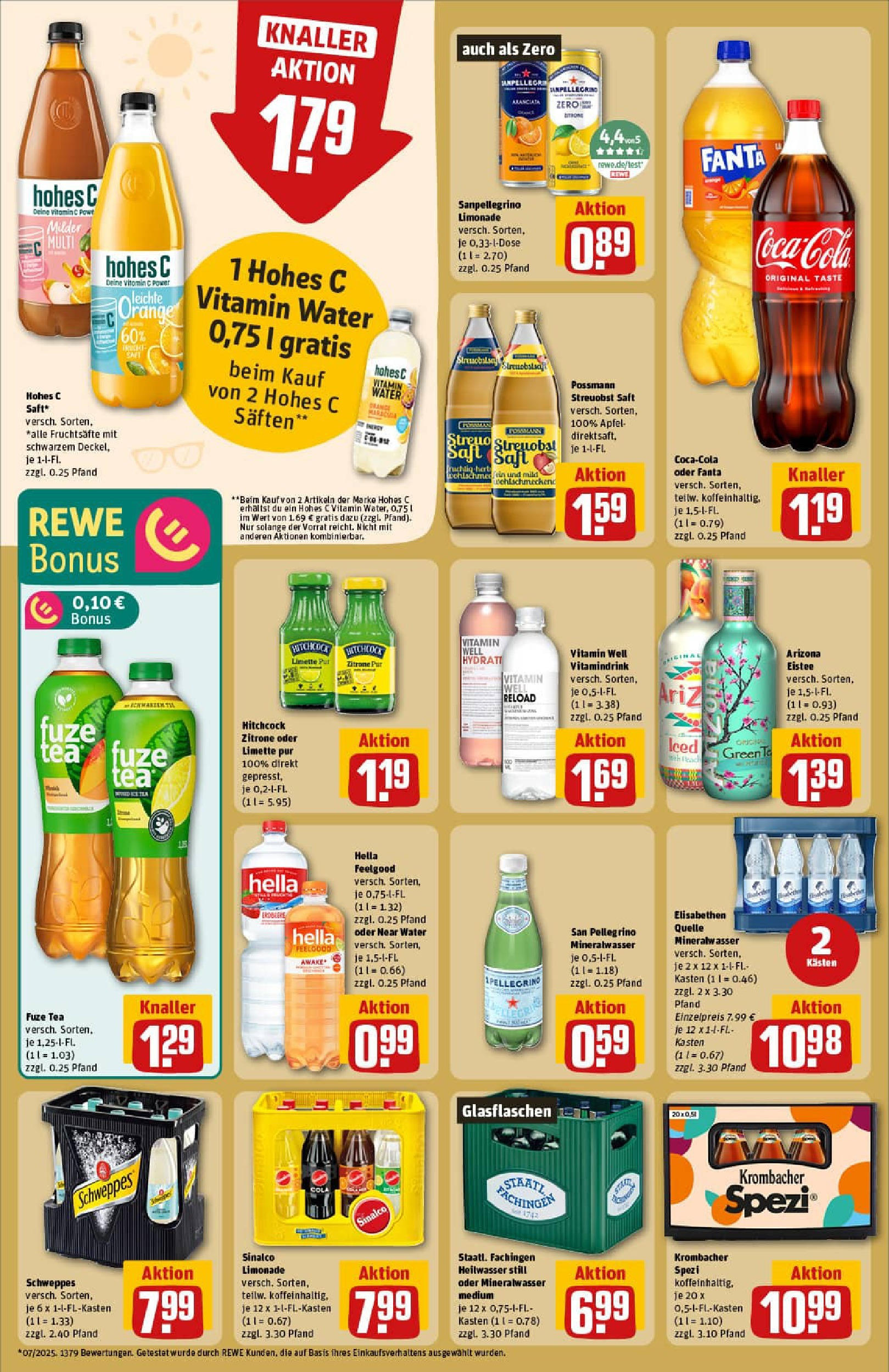 REWE Prospekt ab 24.08.2025 zum Blättern » Angebote | Seite: 24 | Produkte: Fuze tea, Limonade, Schweppes, Mineralwasser REWE Prospekt ab 24.08.2025 zum Blättern » Angebote | Seite: 24 | Produkte: Fuze tea, Limonade, Schweppes, Mineralwasser