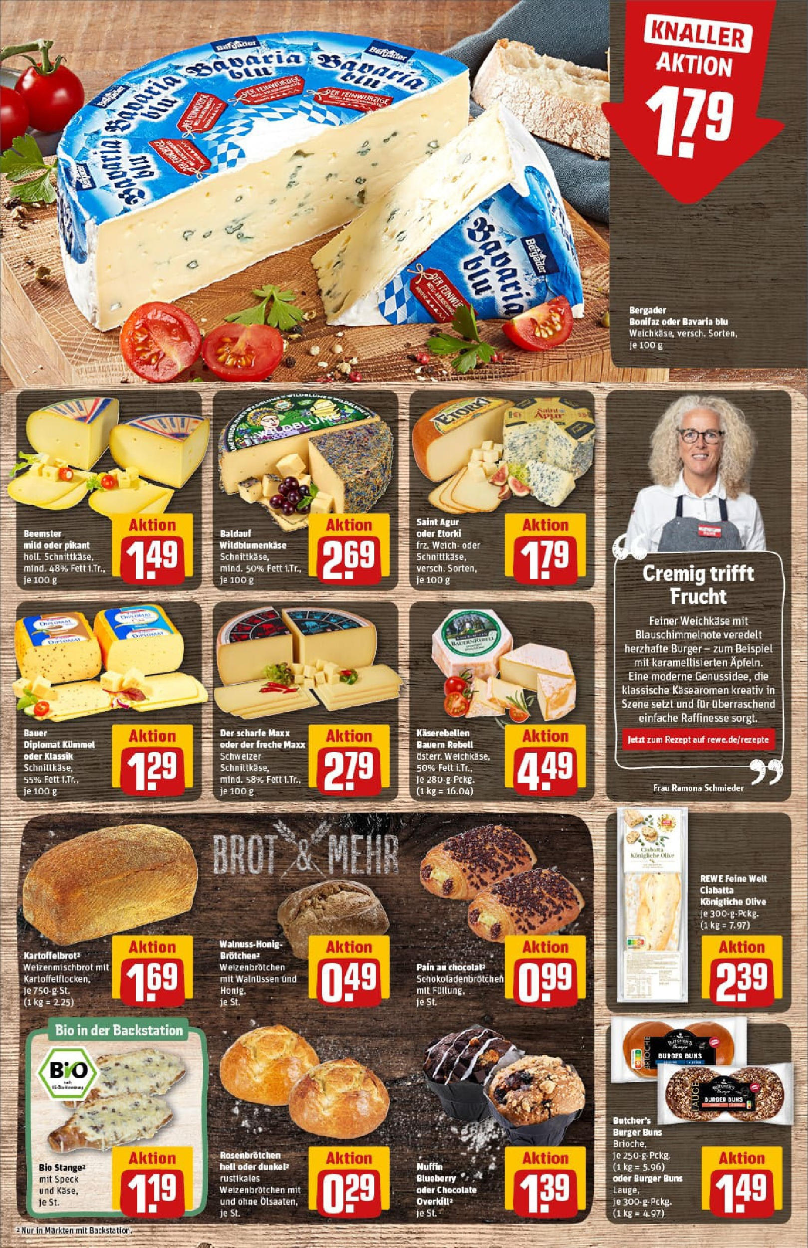 REWE Prospekt ab 24.08.2025 zum Blättern » Angebote | Seite: 15 | Produkte: Burger, Brot