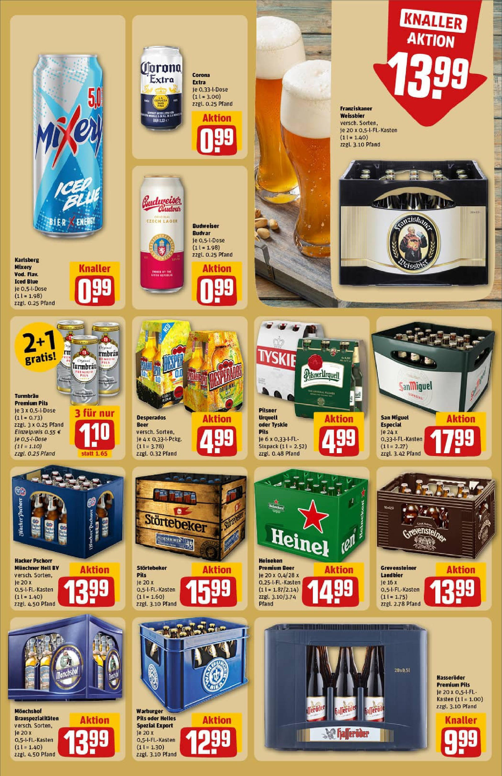 REWE Prospekt ab 24.08.2025 zum Blättern » Angebote | Seite: 21 | Produkte: Monchshof, Tyskie, Budweiser, Mixery REWE Prospekt ab 24.08.2025 zum Blättern » Angebote | Seite: 21 | Produkte: Monchshof, Tyskie, Budweiser, Mixery