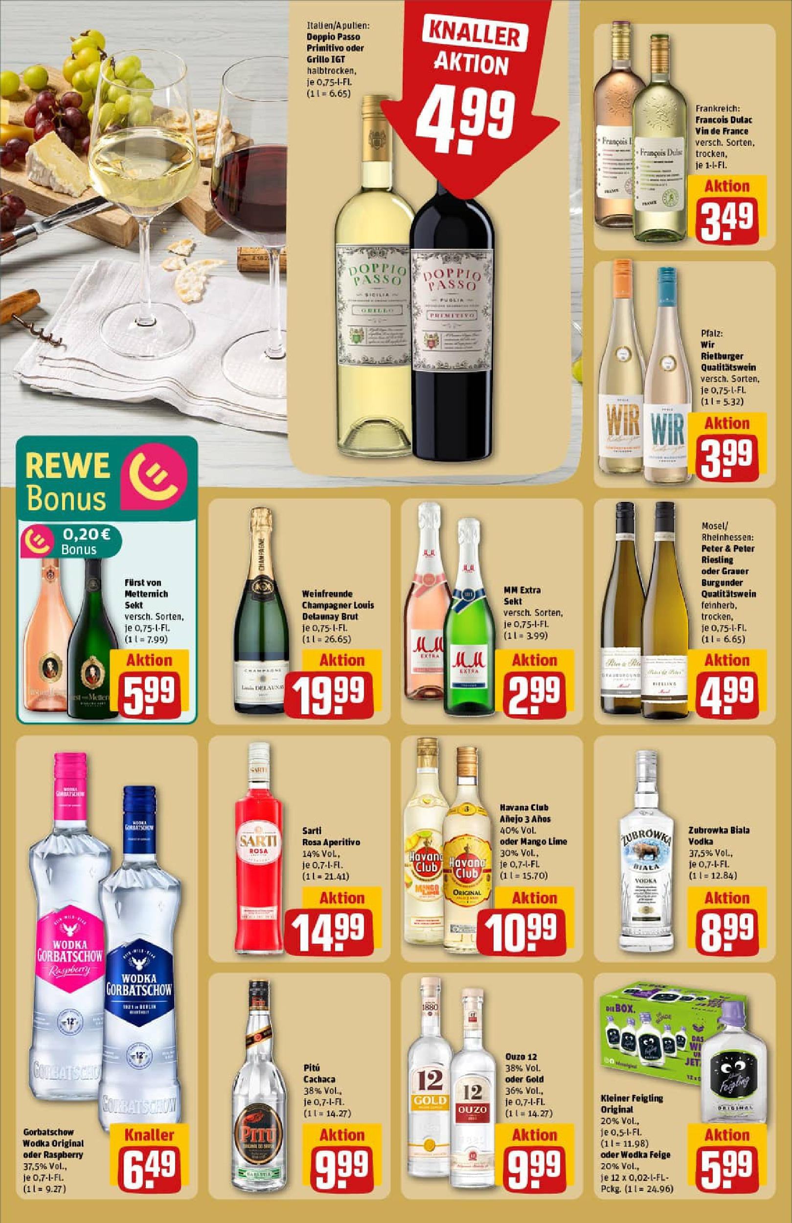 REWE Prospekt ab 24.08.2025 zum Blättern » Angebote | Seite: 22 | Produkte: Havana club, Ouzo, Sekt, Mango
