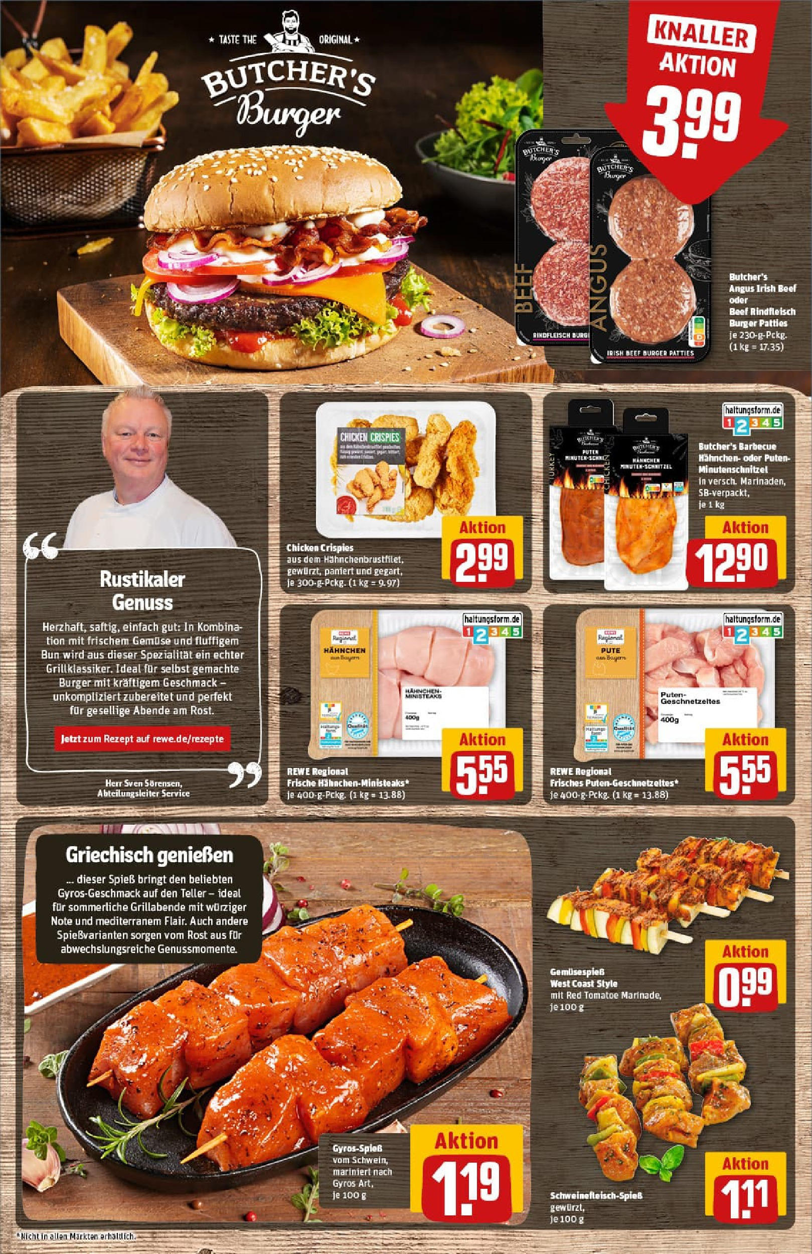 REWE Prospekt ab 24.08.2025 zum Blättern » Angebote | Seite: 8 | Produkte: Pute, Hahnchen, Gyros, Gemüse REWE Prospekt ab 24.08.2025 zum Blättern » Angebote | Seite: 8 | Produkte: Pute, Hahnchen, Gyros, Gemüse