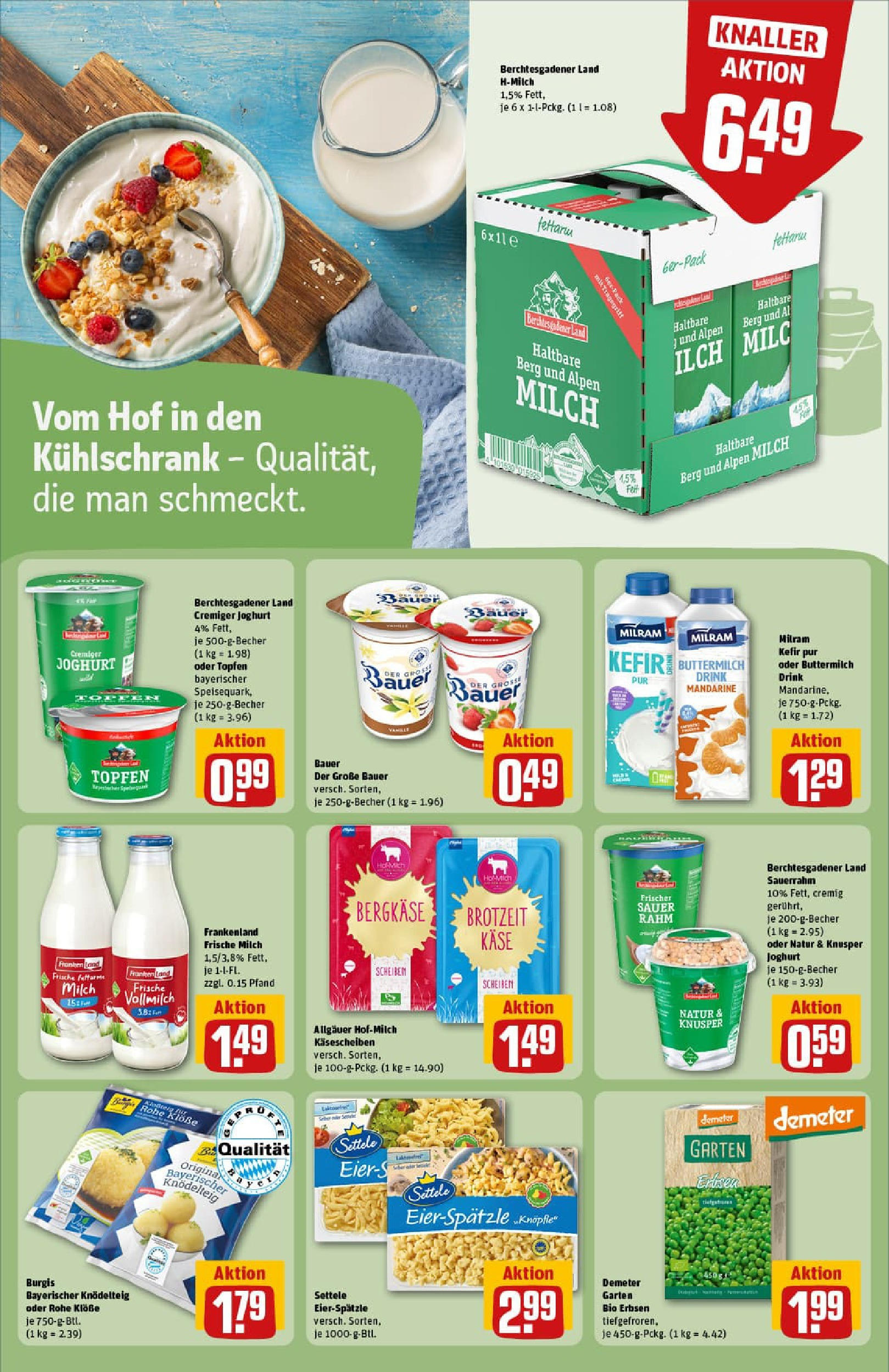 REWE Prospekt ab 24.08.2025 zum Blättern » Angebote | Seite: 19 | Produkte: Kefir, Joghurt, Milram, Erbsen REWE Prospekt ab 24.08.2025 zum Blättern » Angebote | Seite: 19 | Produkte: Kefir, Joghurt, Milram, Erbsen