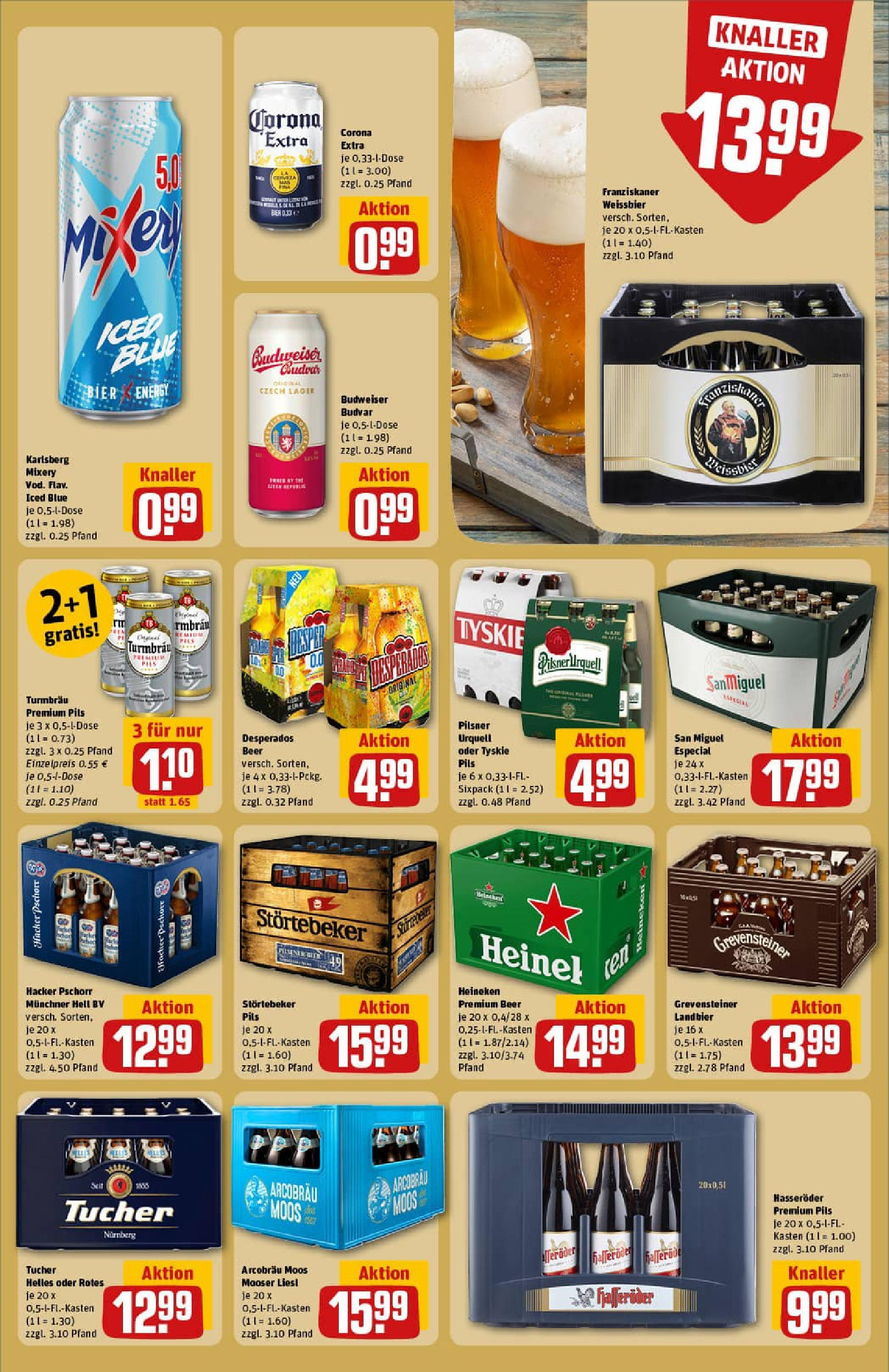REWE Prospekt ab 24.08.2025 zum Blättern » Angebote | Seite: 21 | Produkte: Bier, Heineken, Pilsner urquell, Desperados REWE Prospekt ab 24.08.2025 zum Blättern » Angebote | Seite: 21 | Produkte: Bier, Heineken, Pilsner urquell, Desperados