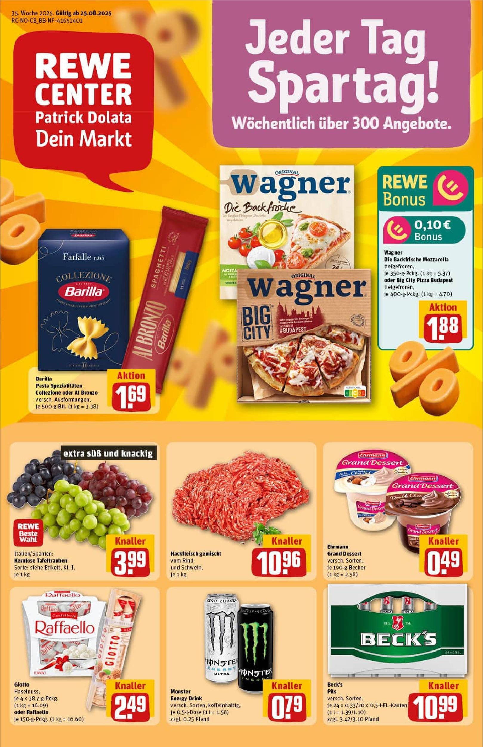 REWE Prospekt ab 24.08.2025 zum Blättern » Angebote | Seite: 3 | Produkte: Energy, Trauben, Mozzarella, Monster REWE Prospekt ab 24.08.2025 zum Blättern » Angebote | Seite: 3 | Produkte: Energy, Trauben, Mozzarella, Monster