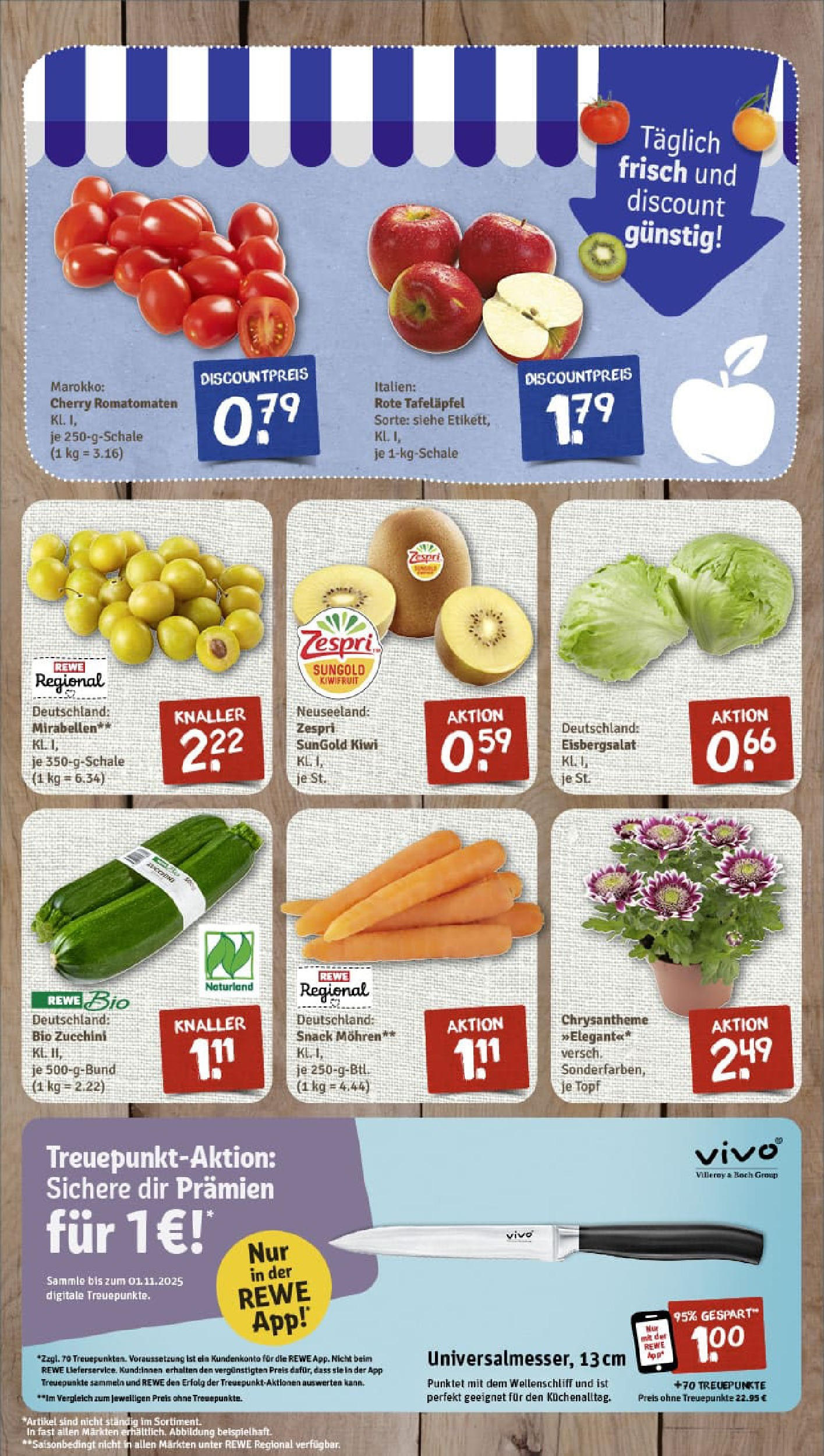 REWE Prospekt ab 24.08.2025 zum Blättern » Angebote | Seite: 3 | Produkte: Vivo, Eisbergsalat, Apple, Zucchini REWE Prospekt ab 24.08.2025 zum Blättern » Angebote | Seite: 3 | Produkte: Vivo, Eisbergsalat, Apple, Zucchini