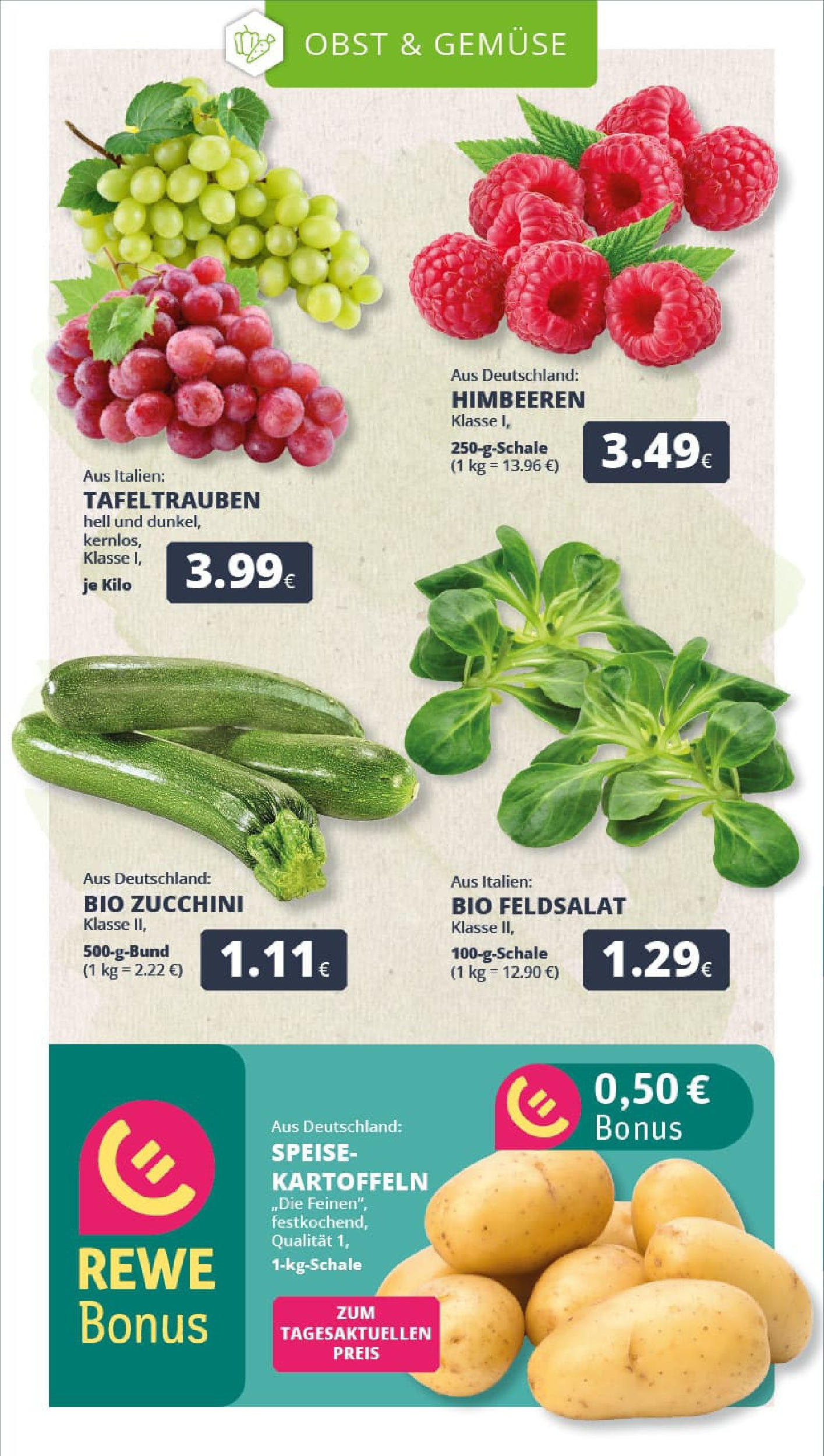 REWE Prospekt ab 24.08.2025 zum Blättern » Angebote | Seite: 7 | Produkte: Himbeeren, Gemüse, Obst, Zucchini REWE Prospekt ab 24.08.2025 zum Blättern » Angebote | Seite: 7 | Produkte: Himbeeren, Gemüse, Obst, Zucchini