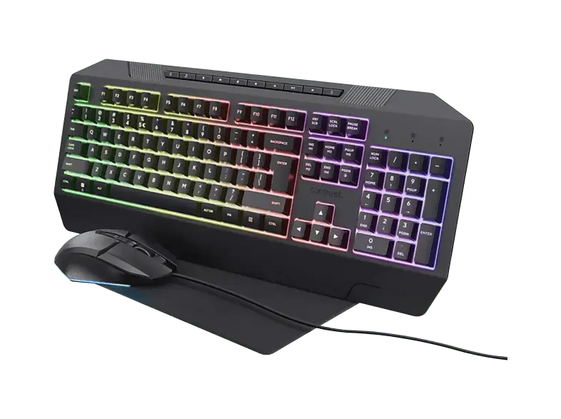 Trust Gaming GXT 791 3-in-1-Gaming Paket - Schwarz; Gaming-Tastatur - Gaming-Maus - Mauspad