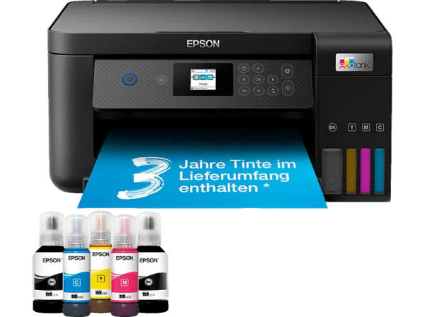 EPSON EcoTank ET-2851, 3in1 Tintentank-Multifunktionsdrucker, nachfüllbare Tintentanks, DIN A4, Duplex, W-LAN, Display